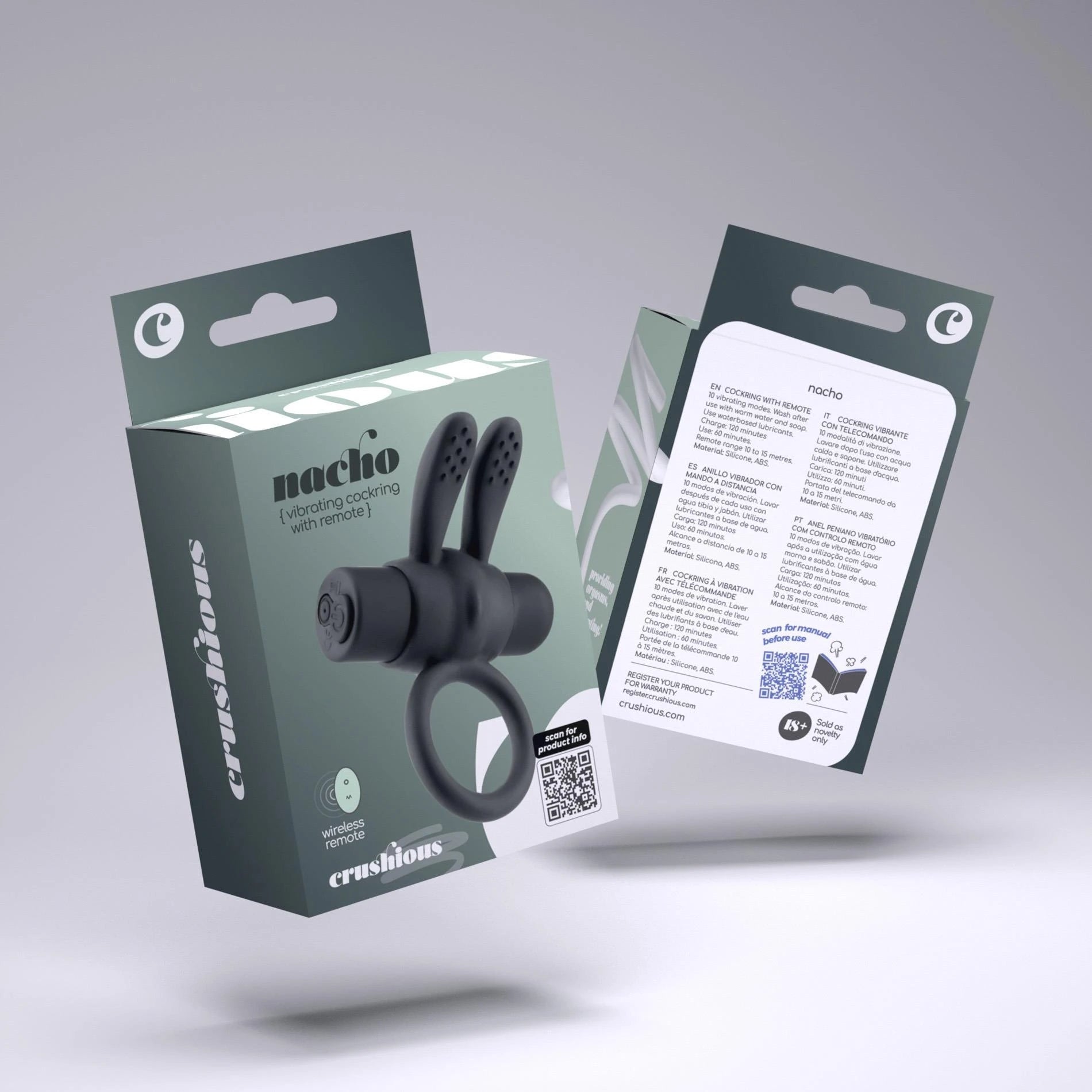 Nacho - Vibrating Cockring with Remote Control - Black