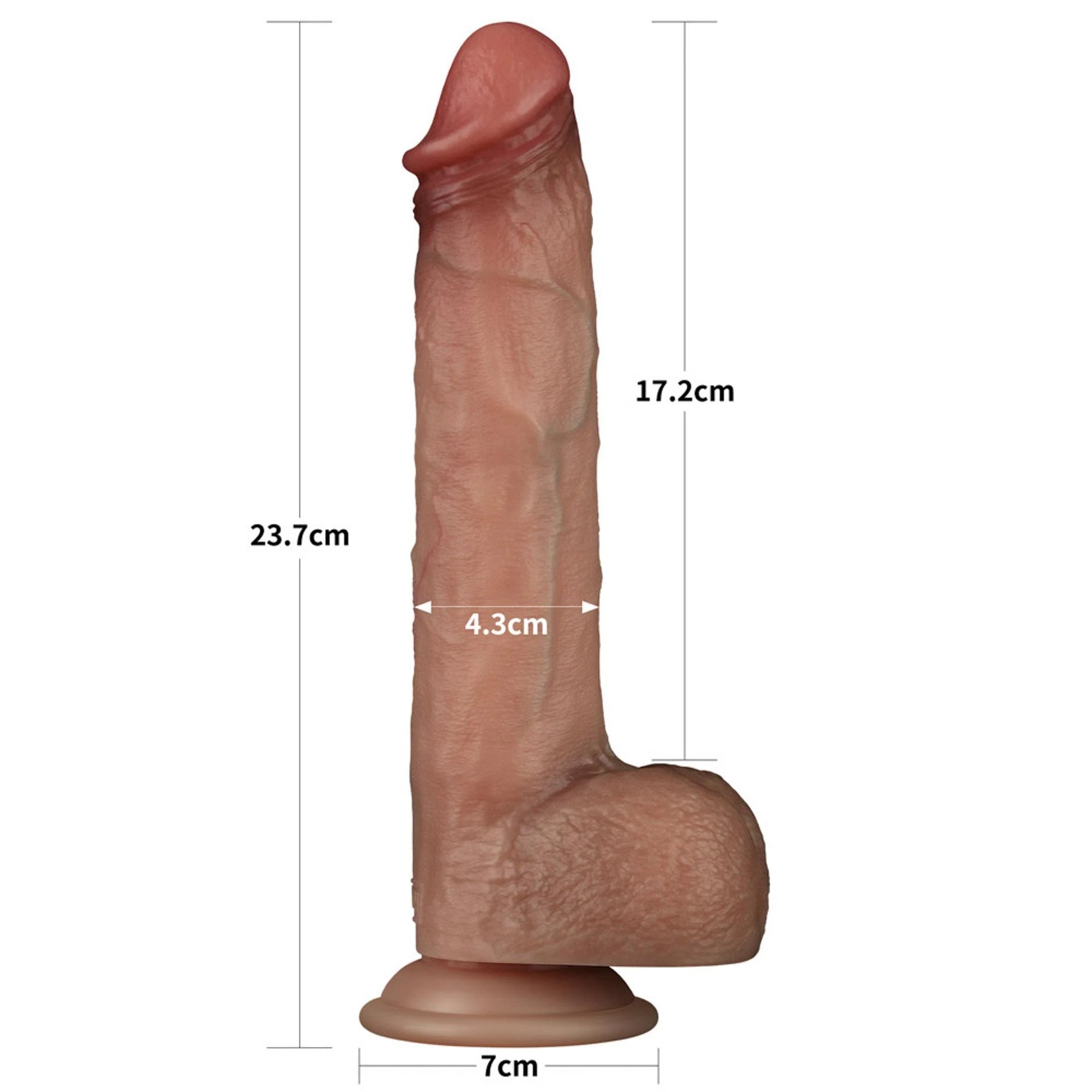 9'' Dong en silicone double couche Sliding Skin Pro