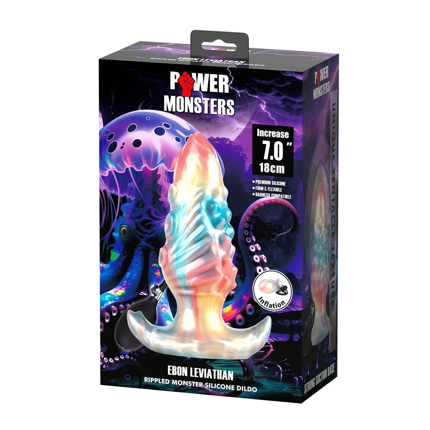Power Monsters Ebon Léviathan – 18 cm Gode monstre texturé en silicone
