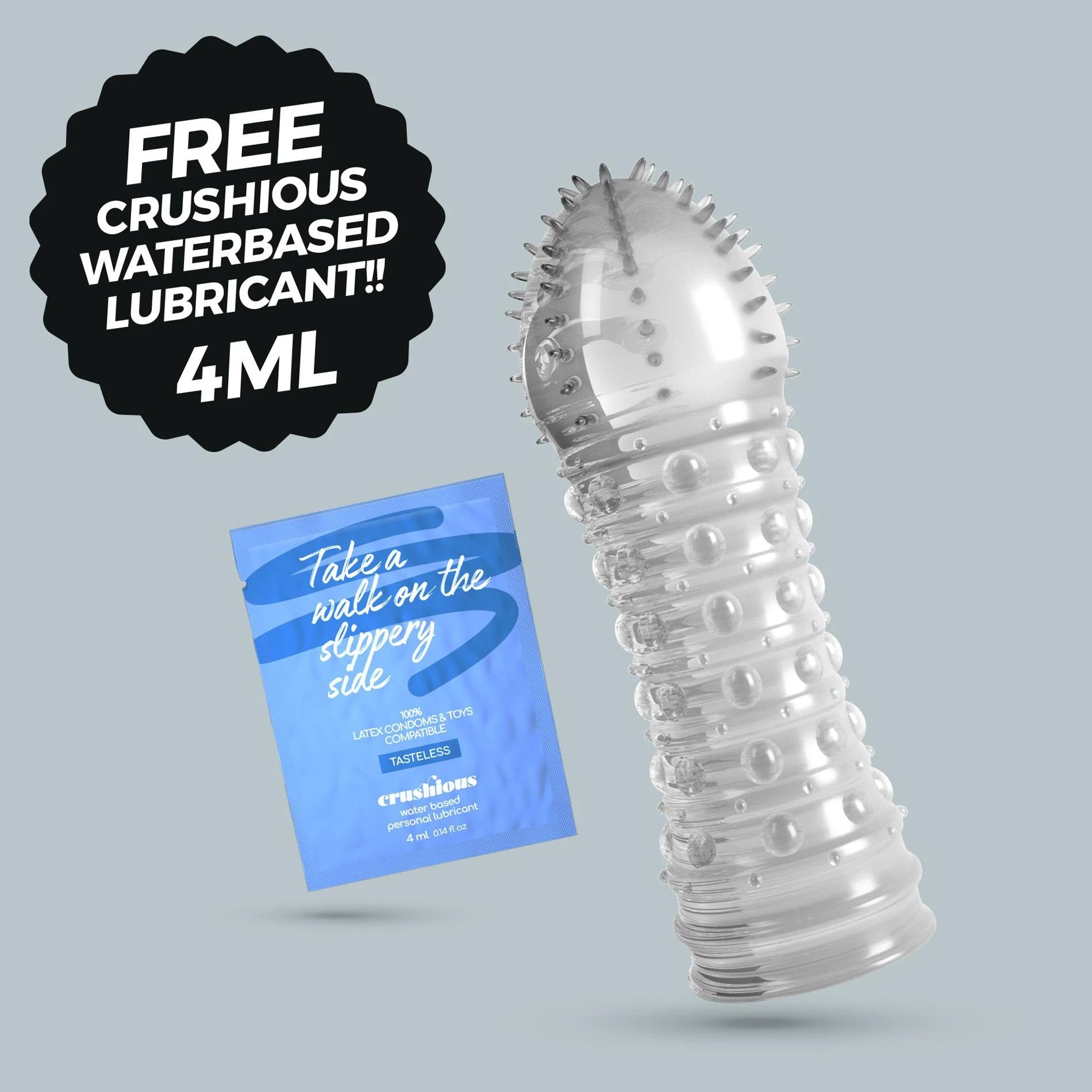 Dotted Penis Sleeve - Transparent