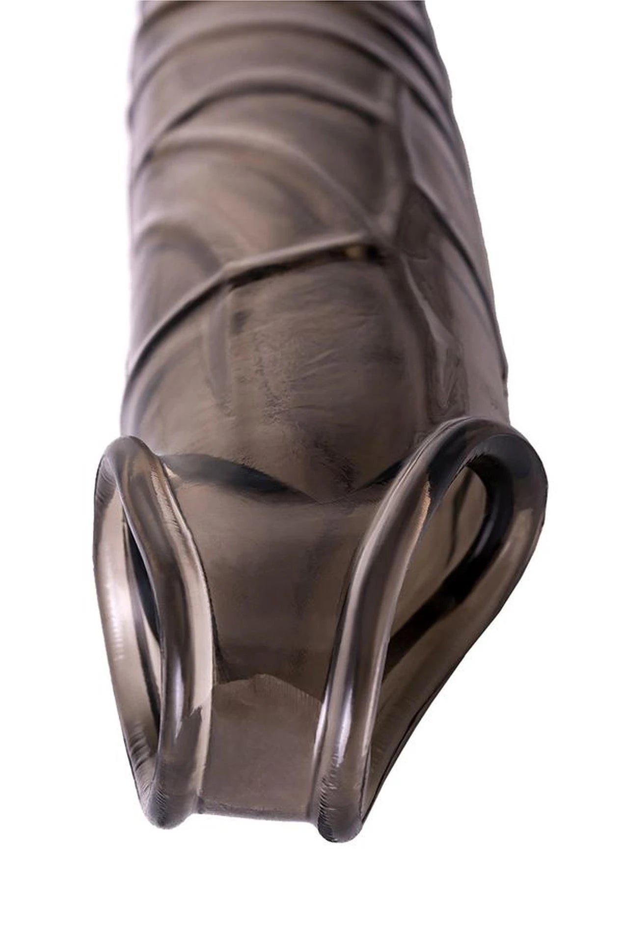 ToyFa XLover, Penis sleeve, for enlargement, TPE, transparent black, 15.5 cm