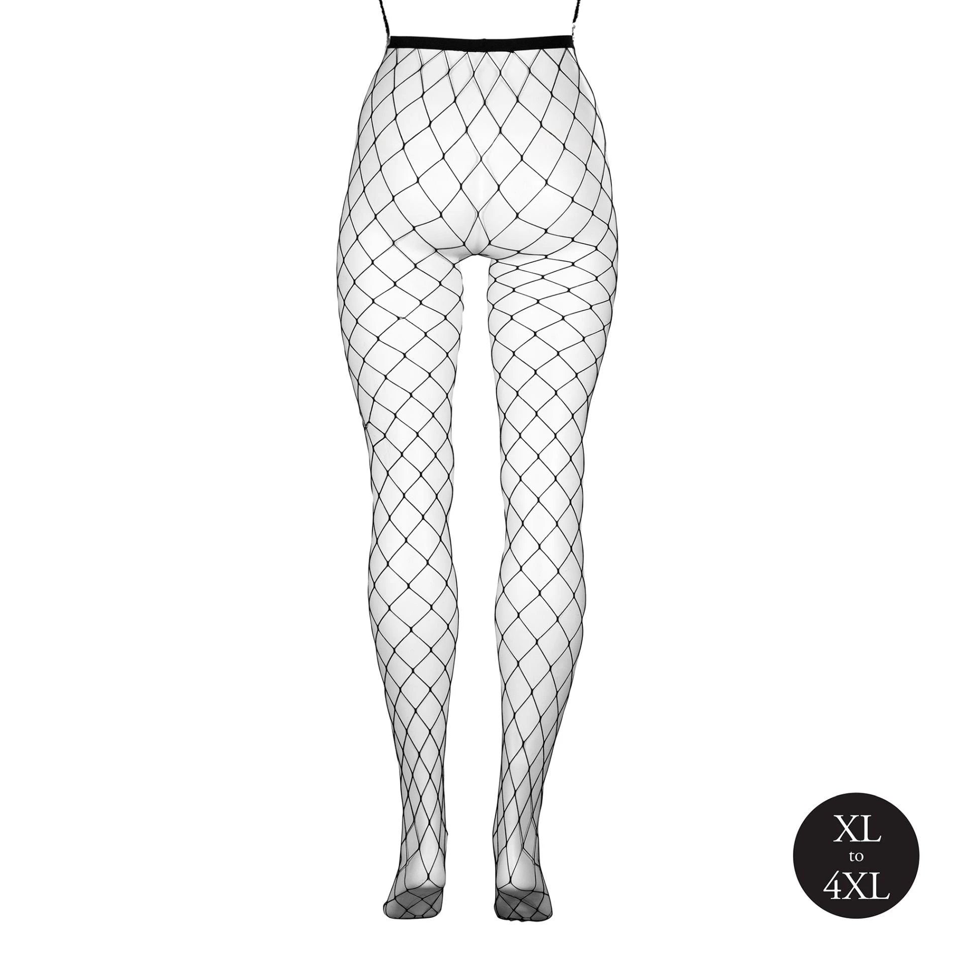 Panty with large fishnet structure.