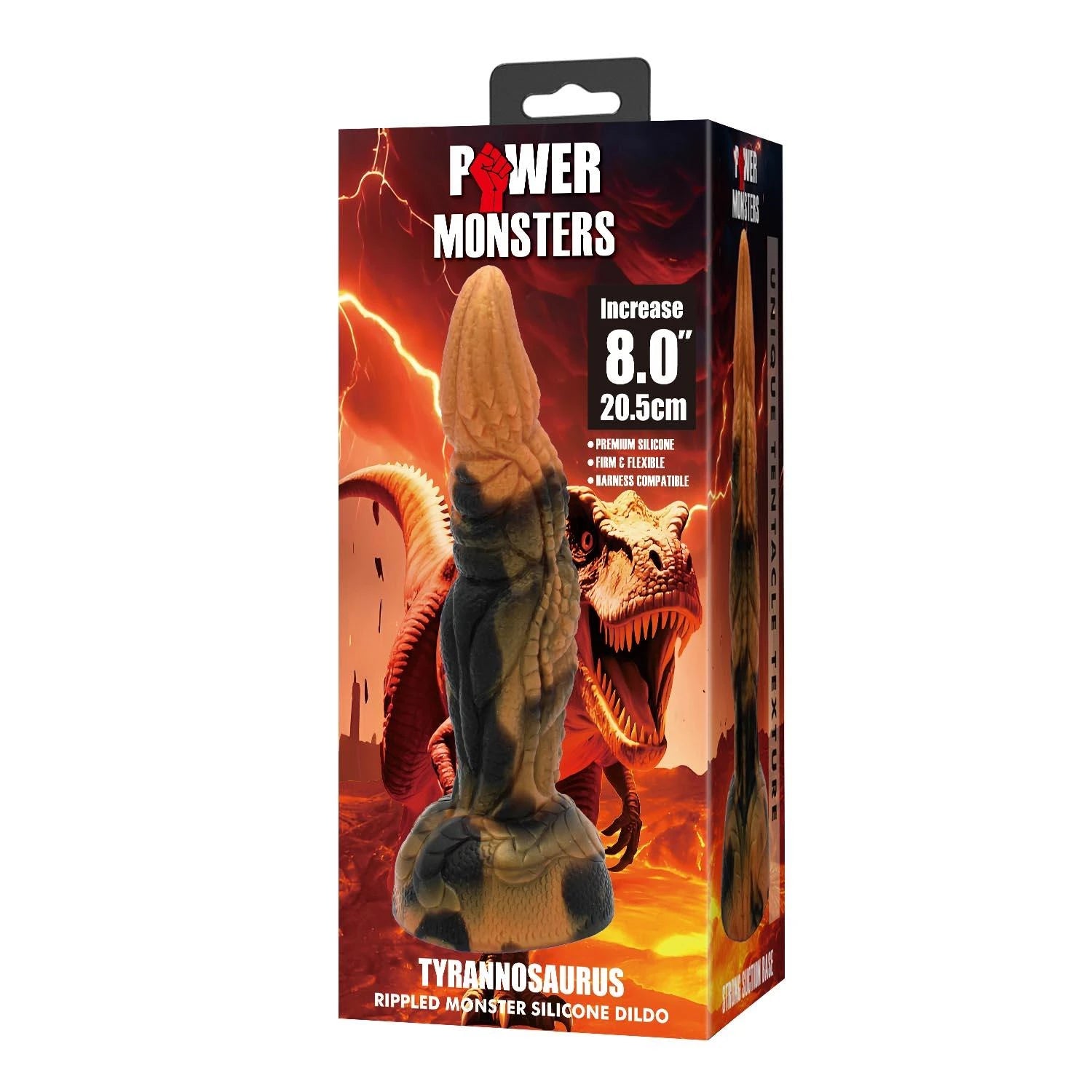 Power Monsters Tyrannosaurus – Gode en silicone ondulé Monstre de 20,5 cm