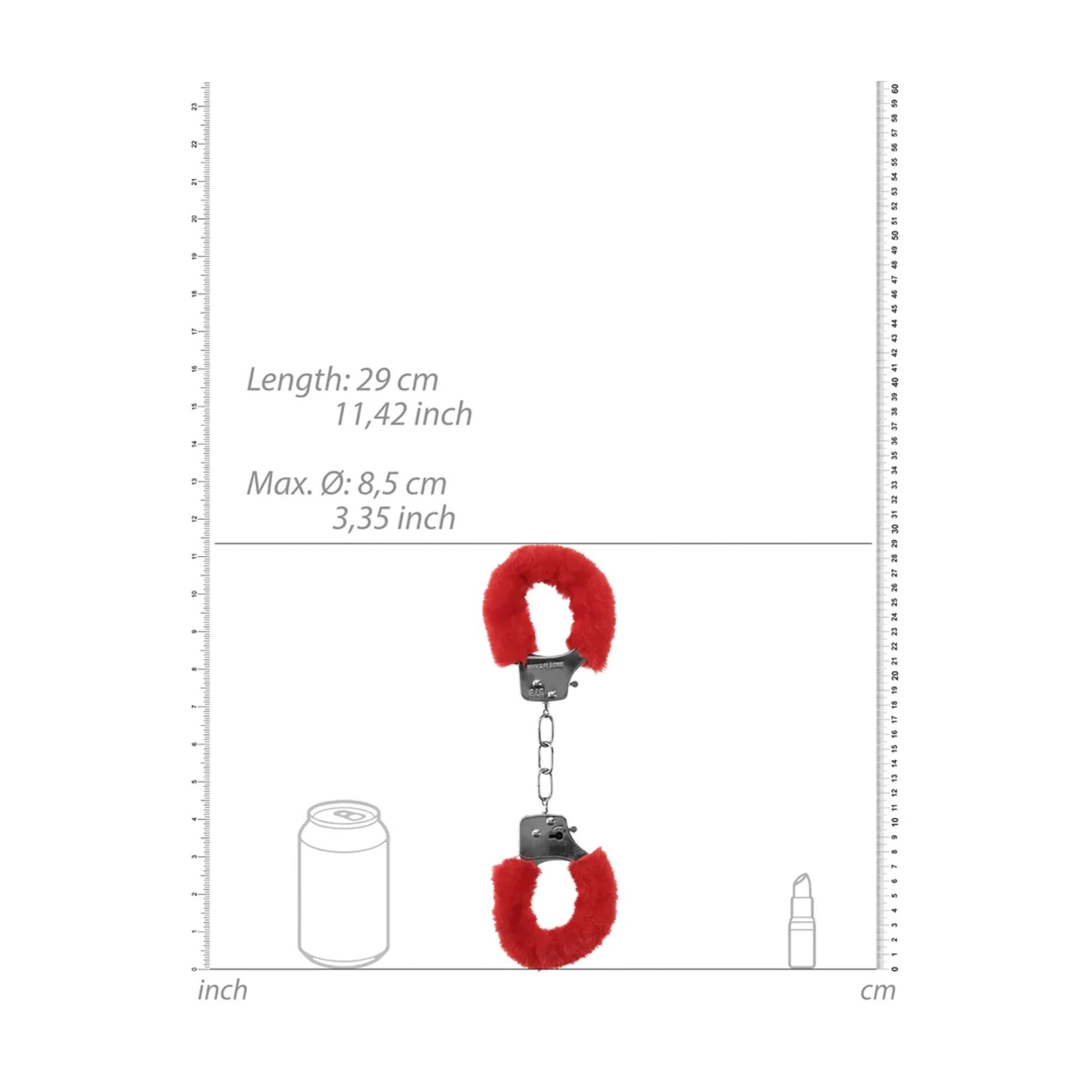 Menottes Plaisir Rouge Fourrure
