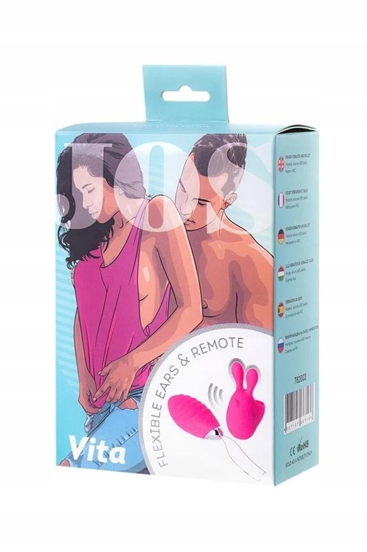 JOS VITA œuf vibrant et accessoire vibrant pour les doigts, en silicone, rose, 8,5 et 8 cm