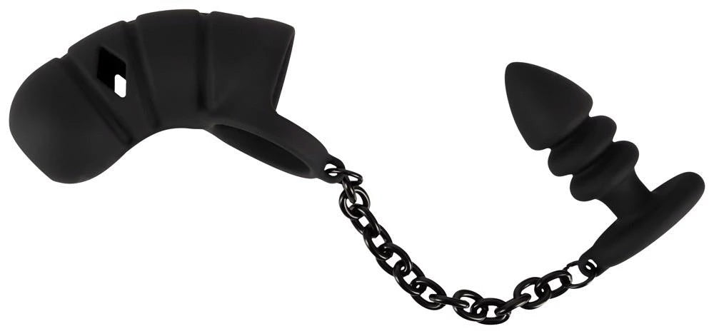 Black Velvets Cock cage avec un