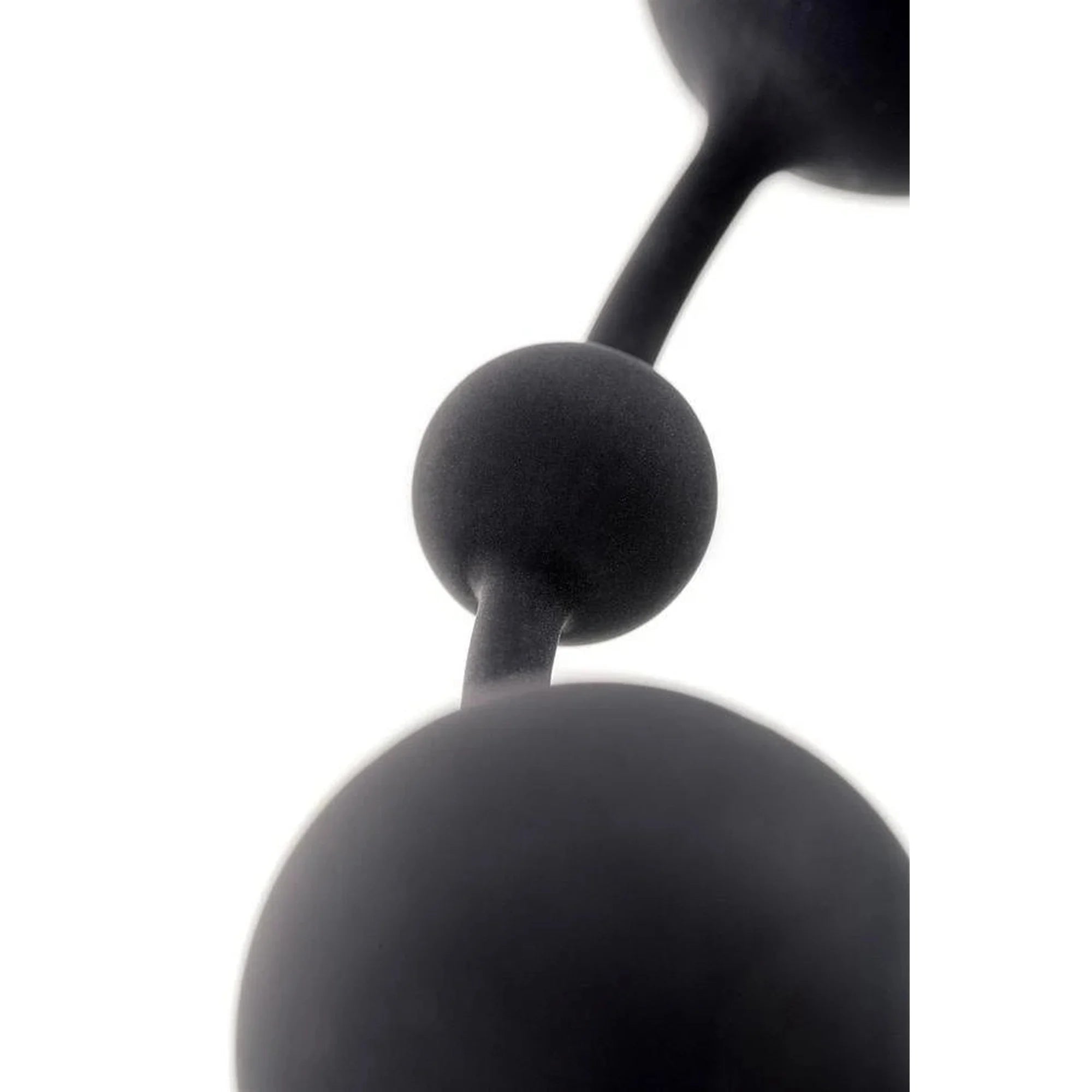 Anal beads Toyfa A-toys Coron, with balls, silicone, black, 35,9 cm