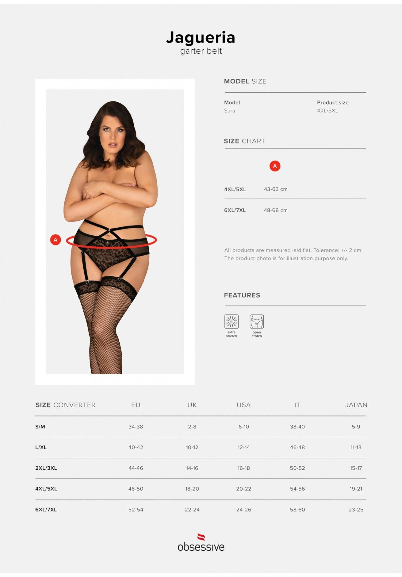 Lingerie-Jarretelle porte-jarretelles 6XL/7XL