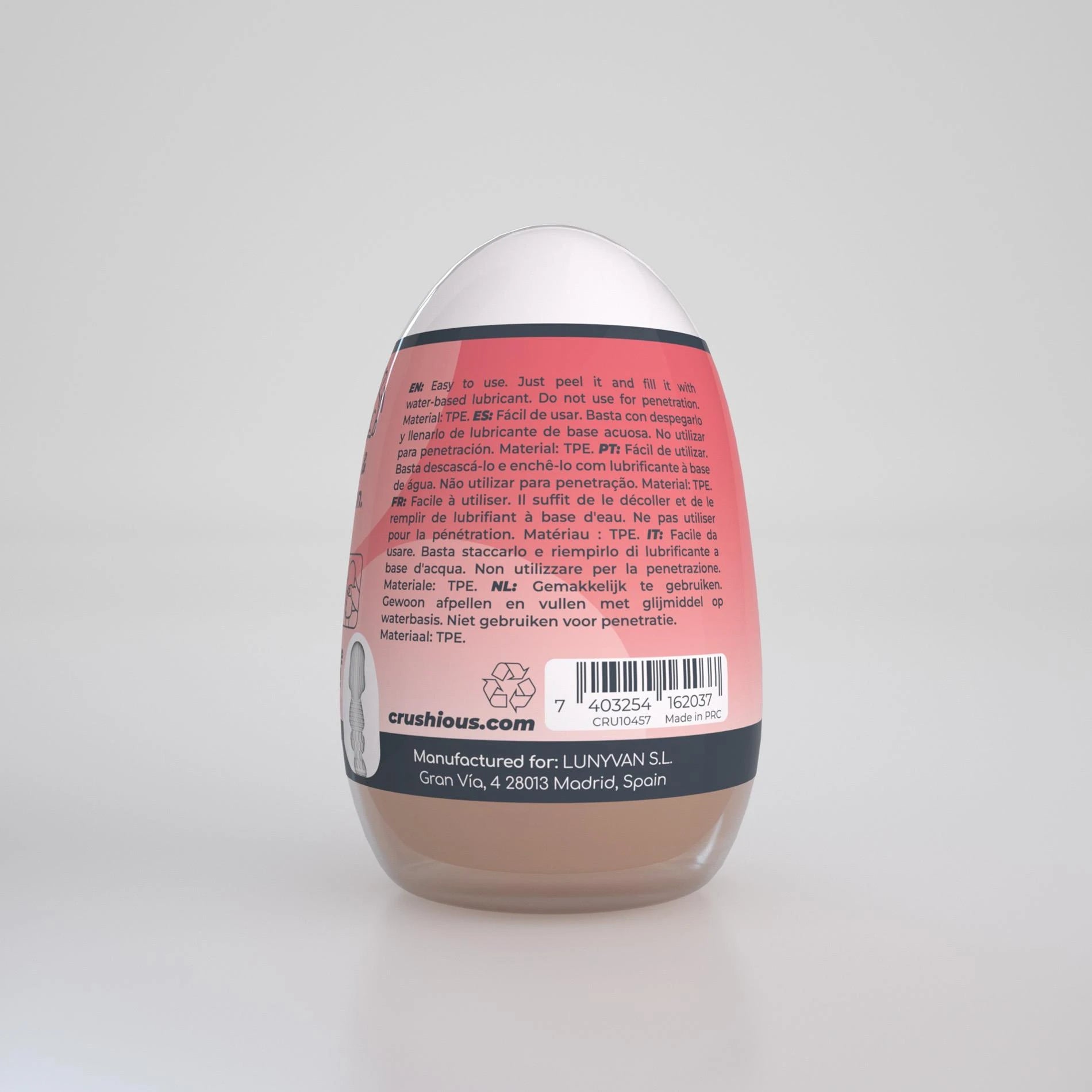 Ezy Egg - Masturbator Egg - Mouth - Red