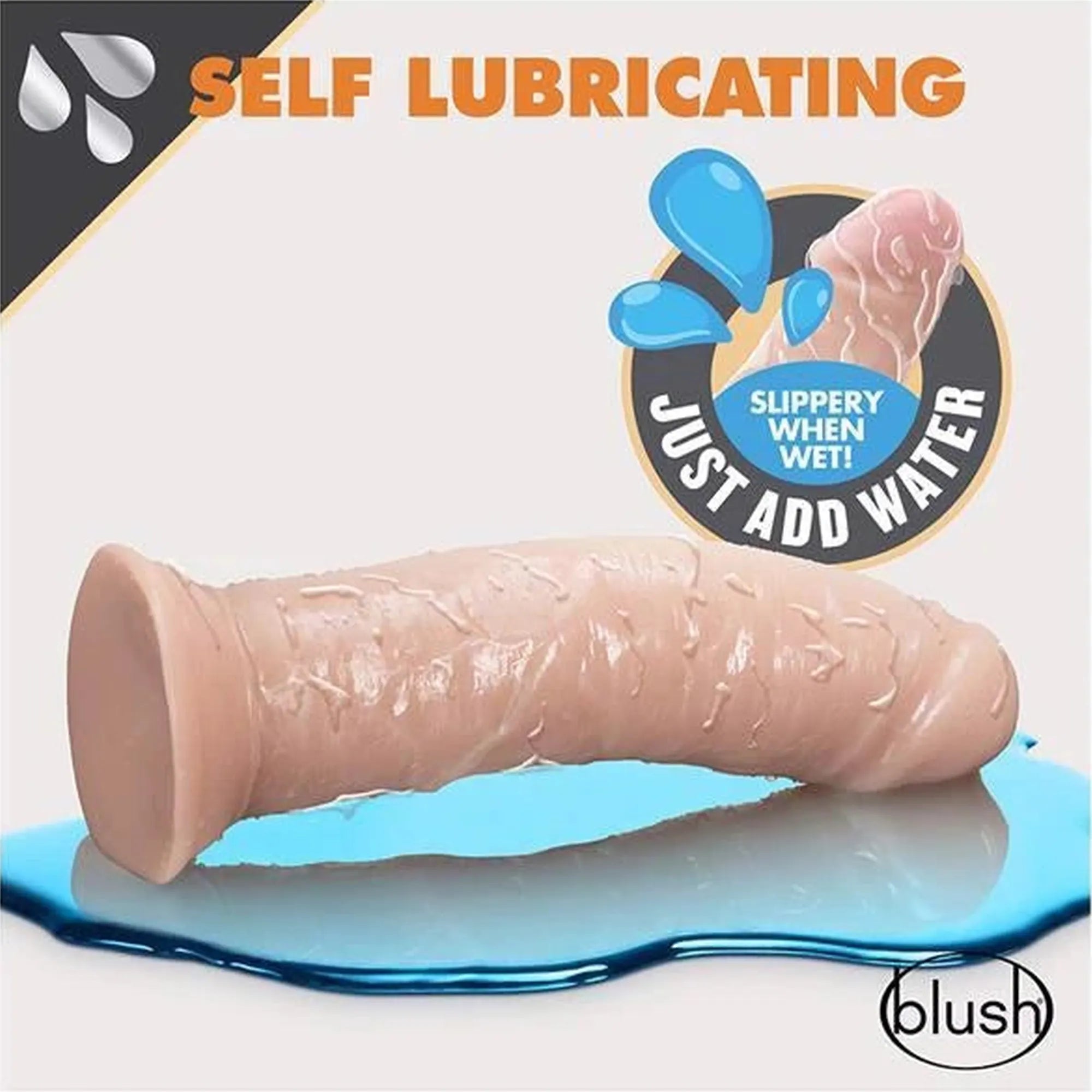DR. SKIN 8INCH SELF LUBRICATING DILDO