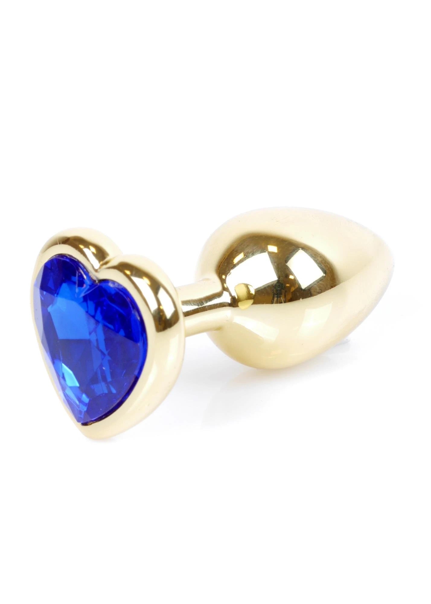 MyLove Toys - Jewellery Gold  Heart PLUG- Dark Blue
