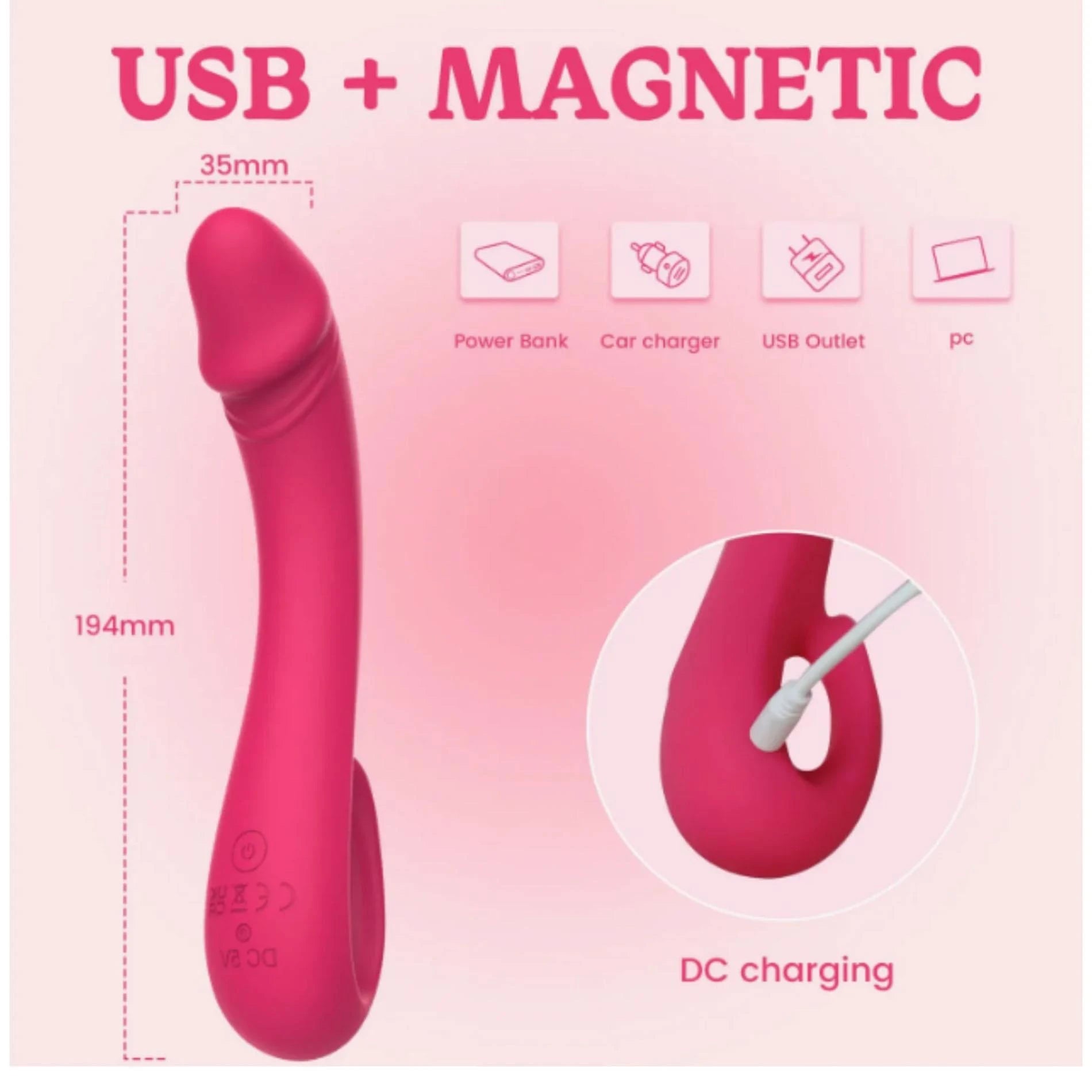 Kinky Pleasure - Model J - Vibey – Flexible G-Spot Vibrator USB Rechargeable
