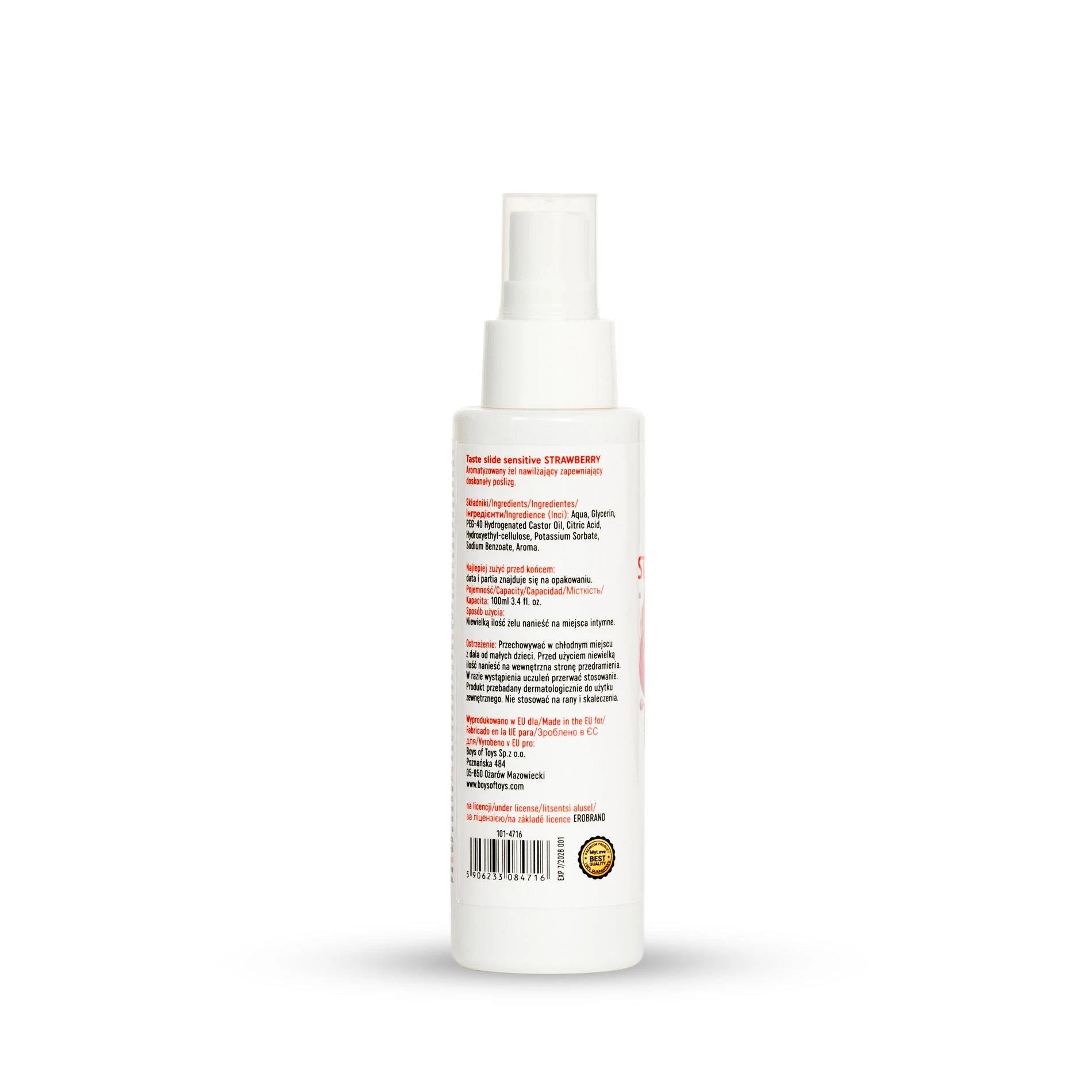 MyLove Taste-slide sensitive-strawberry 100 ml.