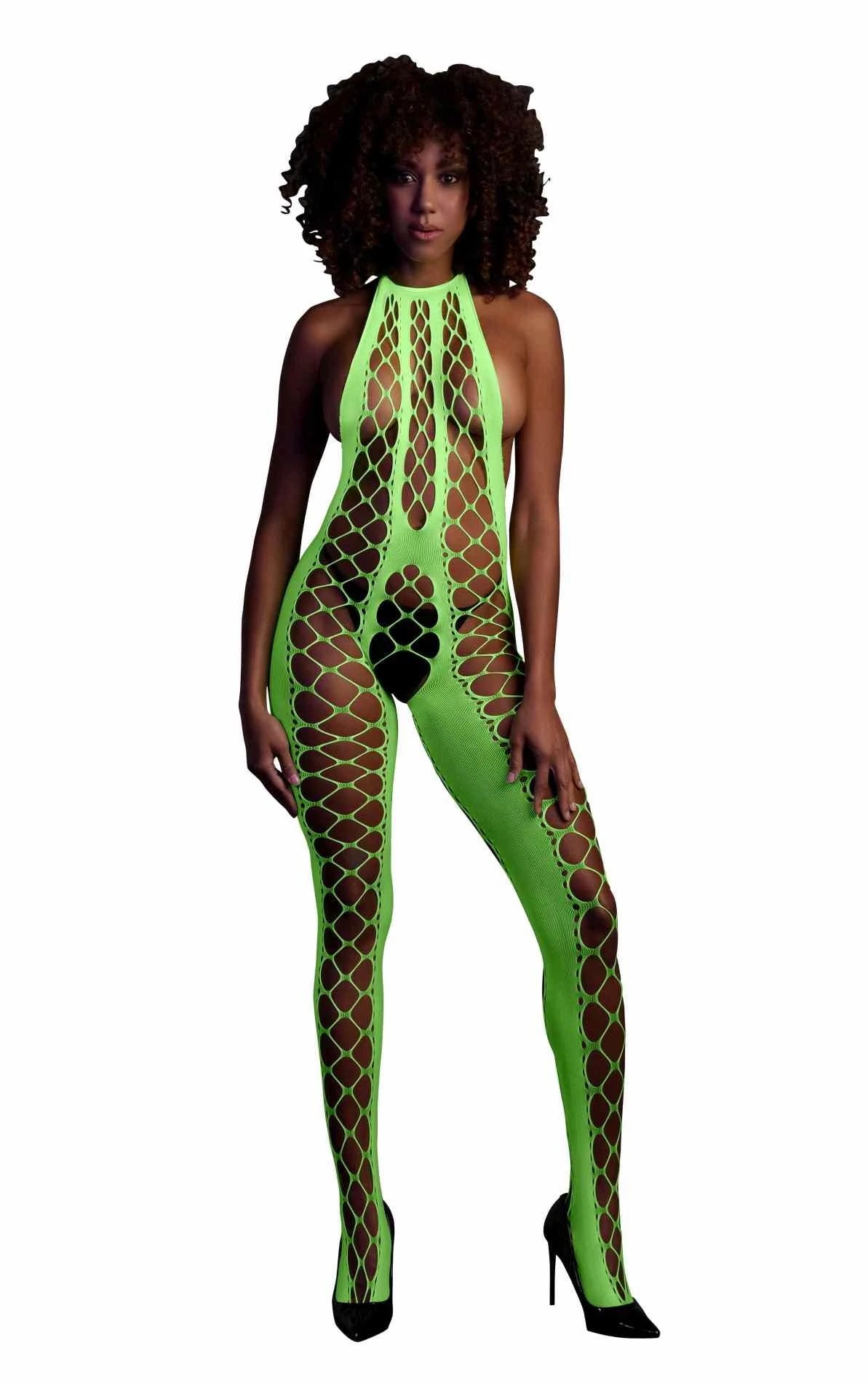 Bodystocking col nu - Vert - XS/XL