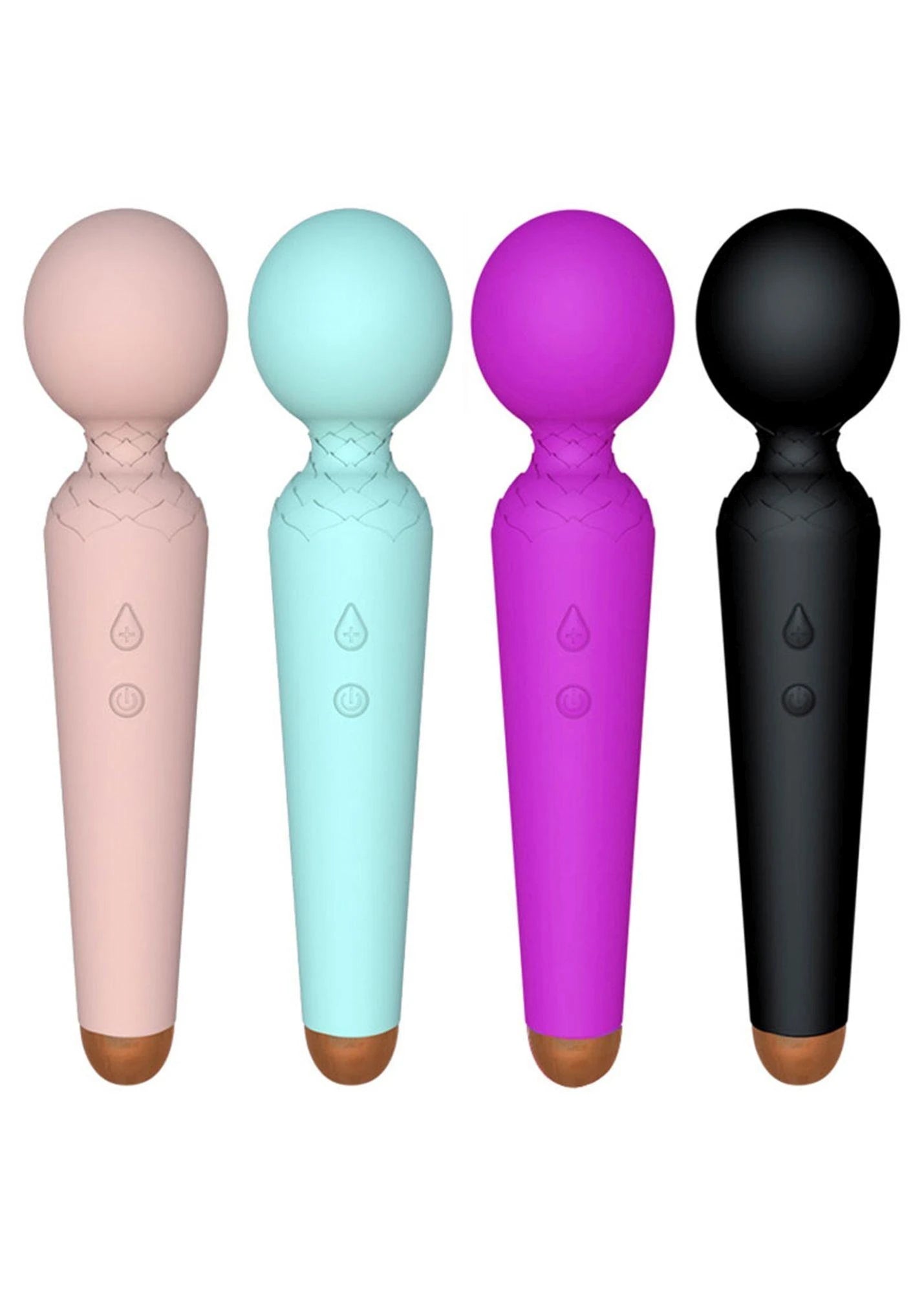 Stimulateur rechargeable Power Wand USB 10 fonctions - Bleu