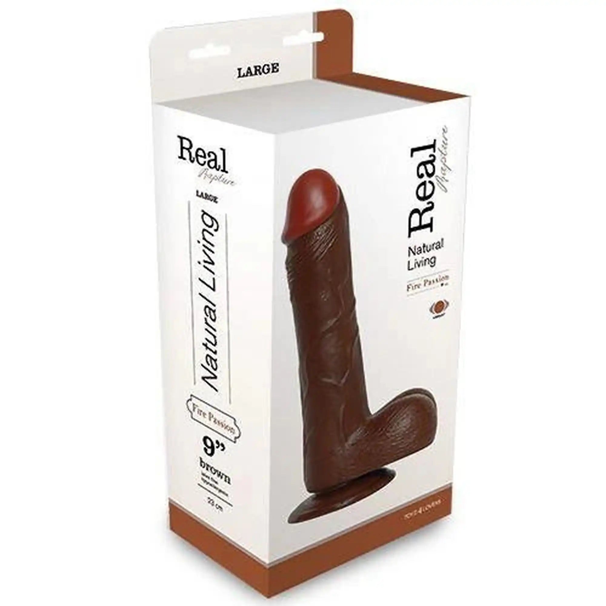 Wibrator-REALISTIC VIBRATOR REAL RAPTURE BROWN 9"