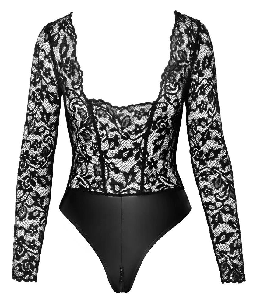 Black lace bodysuit M