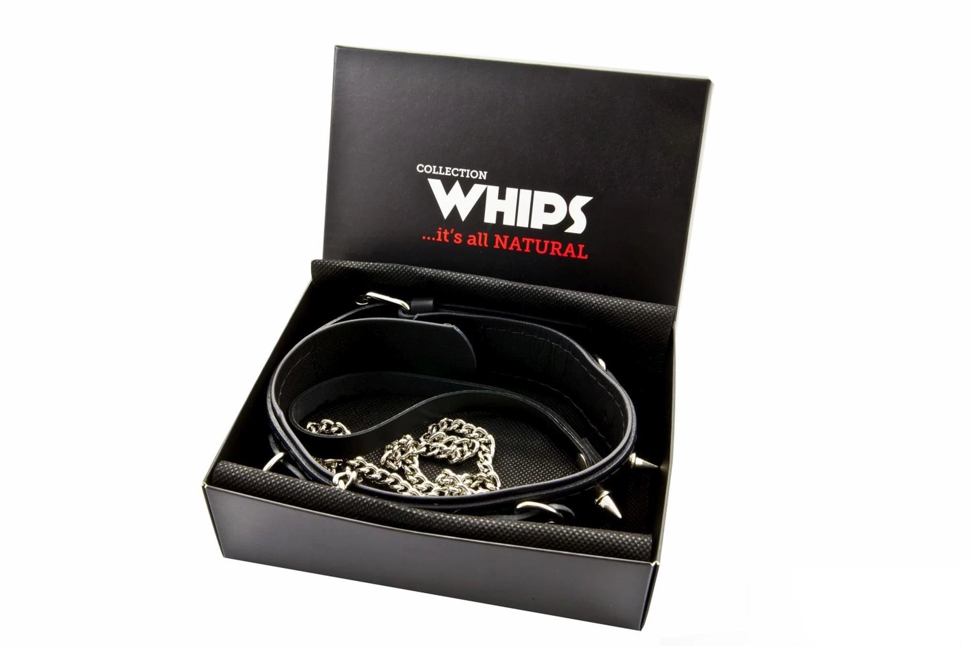 Collier pour homme WHIPS avec anneaux en D et laisse