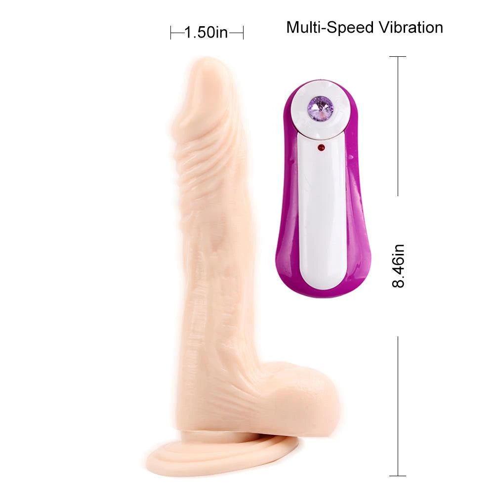 JAMES DEEN 8.5″ Vibrating Dildo