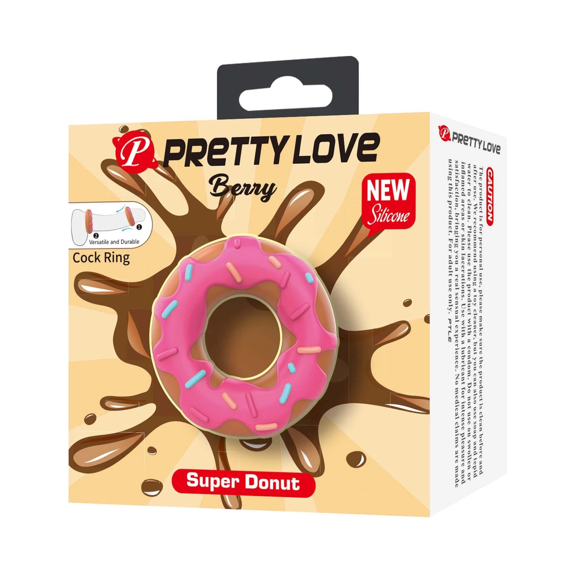 Anneau pénien en silicone Pretty Love Berry Super Donut