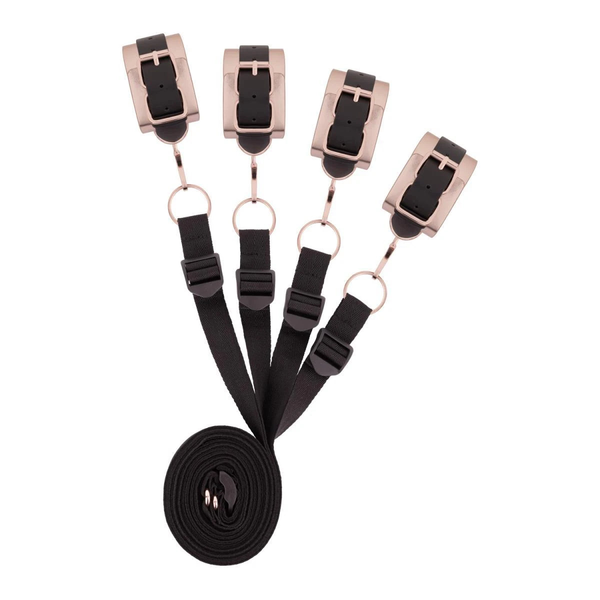Rosy Gold - Under-Mattress Restraint Set - Black