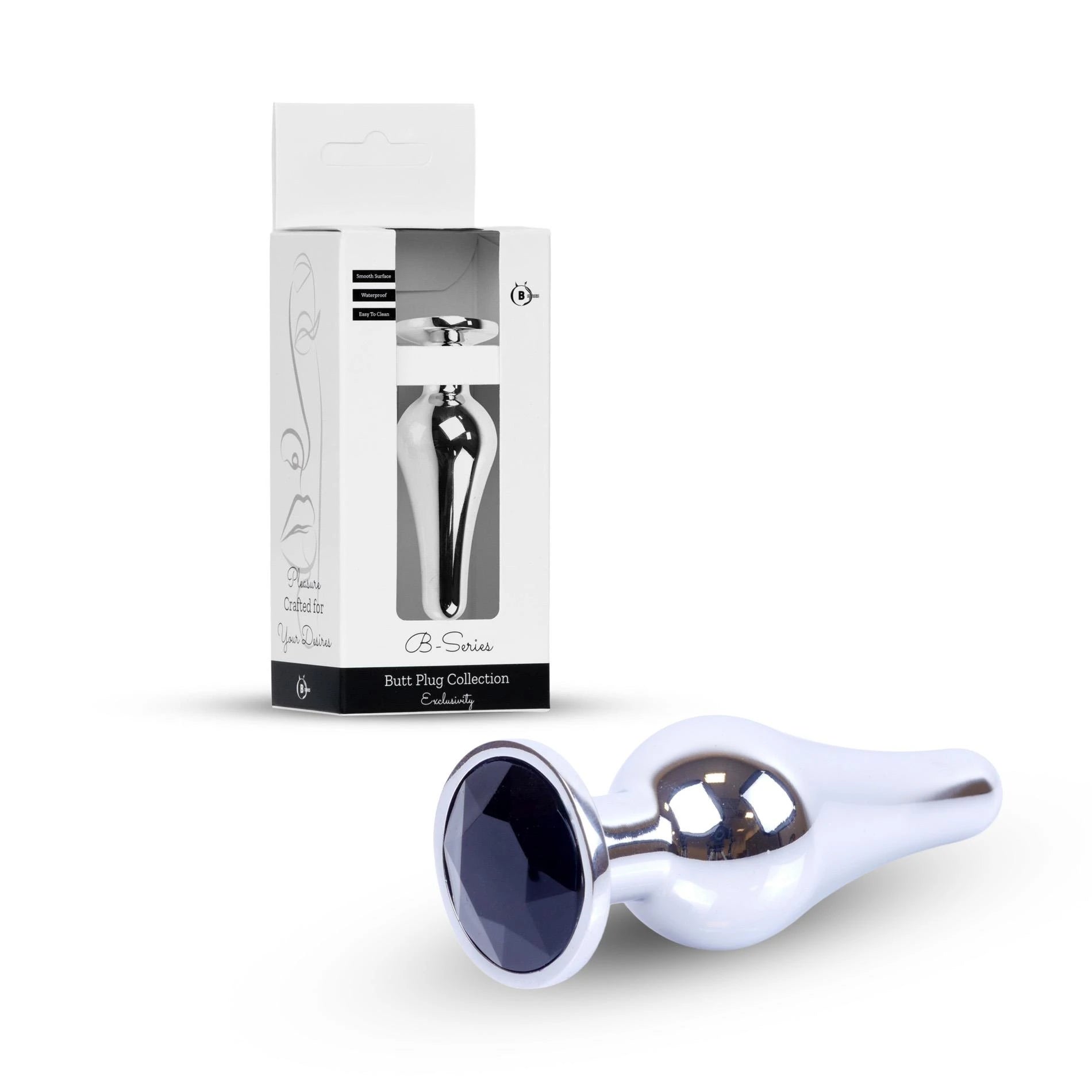 Plug-Bijoux Plug anal en Argent - Noir
