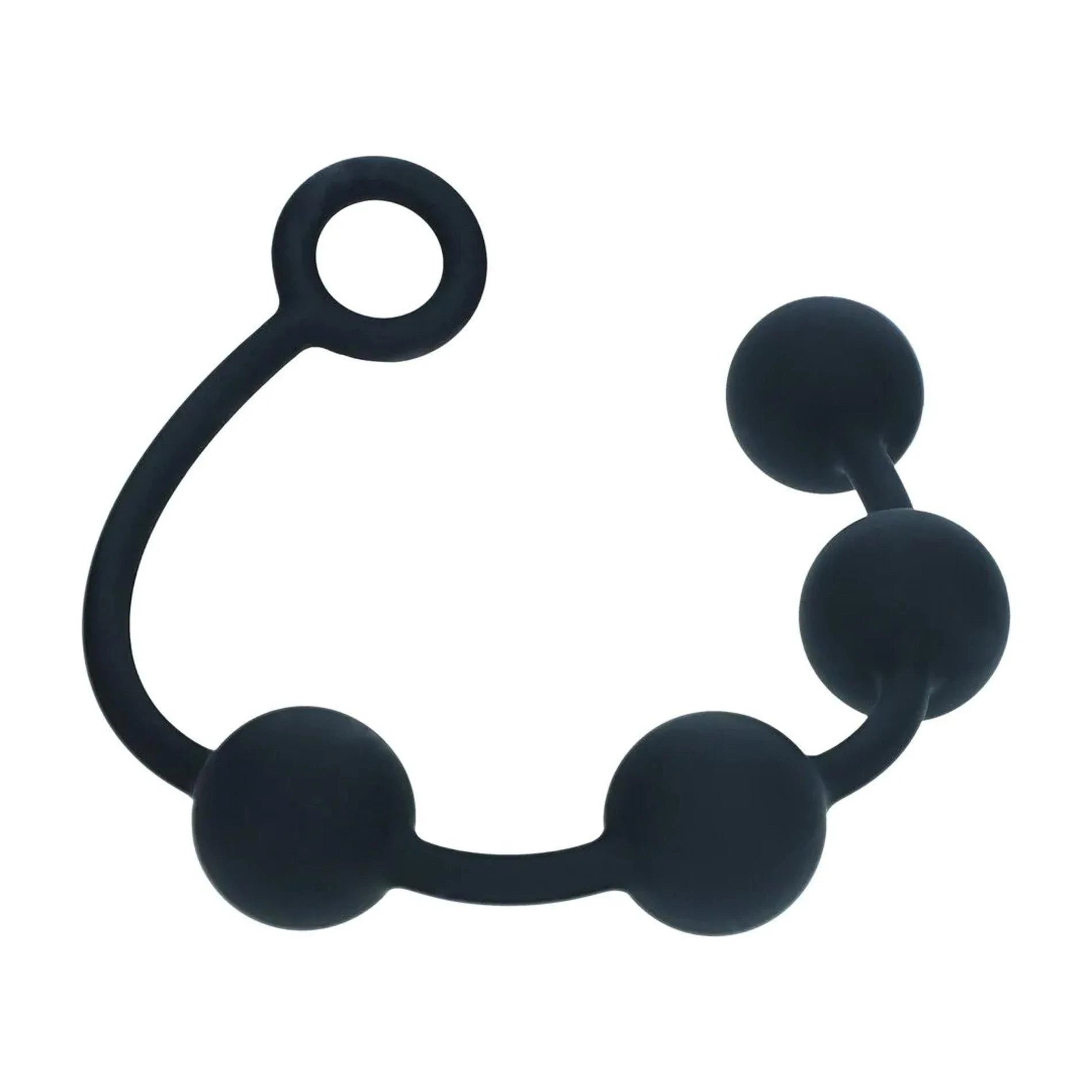 Balles anales rondes en silicone - L - 40 mm - Noir