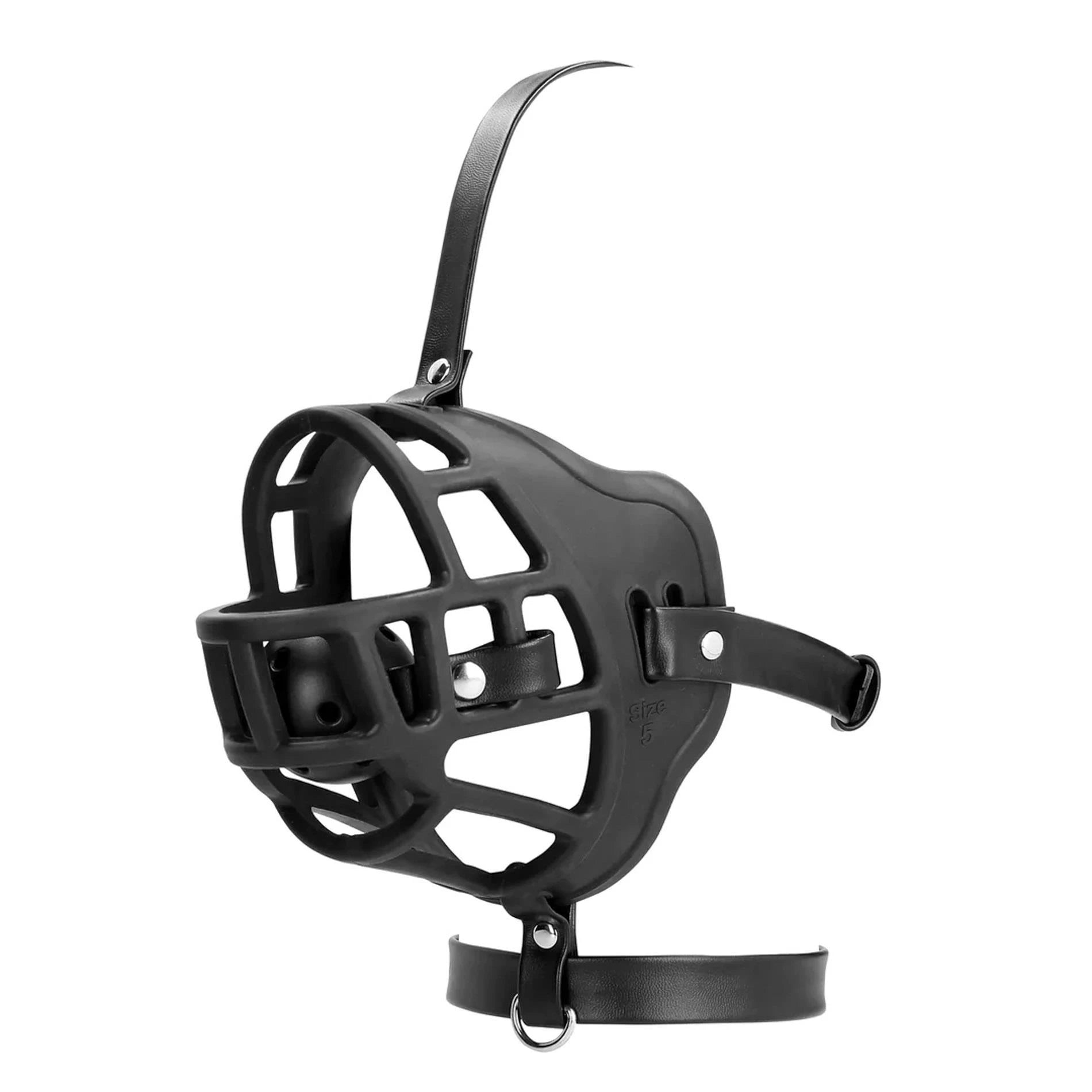 Muselière avec bâillon amovible - Noir