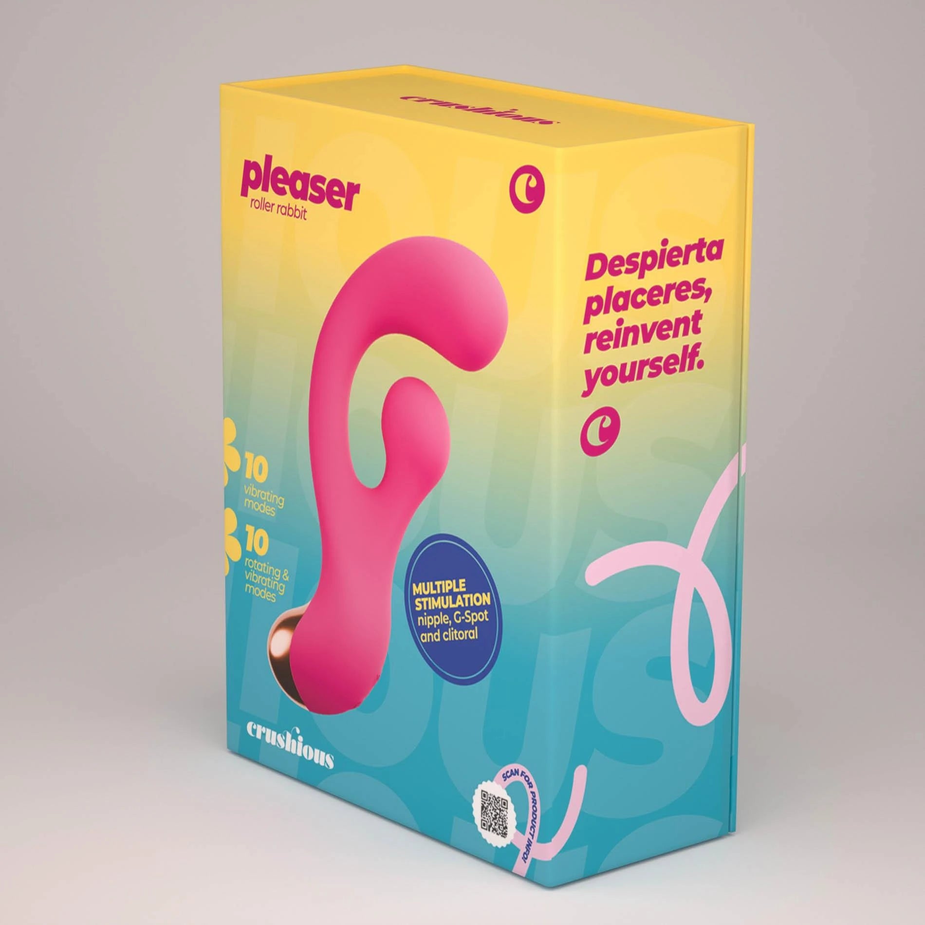 Pleaser - Vibrator with Rotating Stimulation - Pink