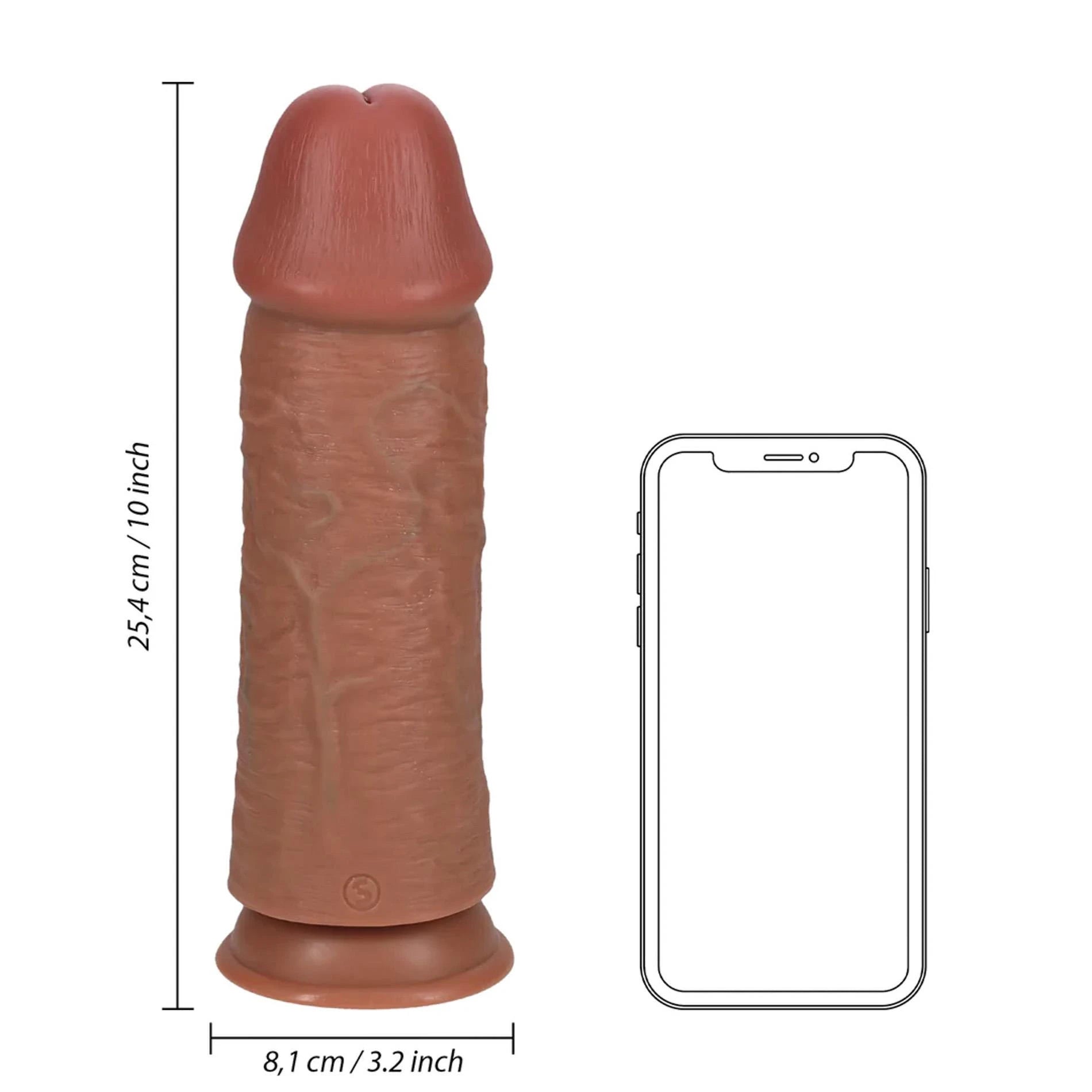 Extra épais droit sans boules 25,4 cm - Tan