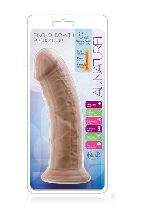 DILDO MOCHA AU NATUREL 8 POUCES