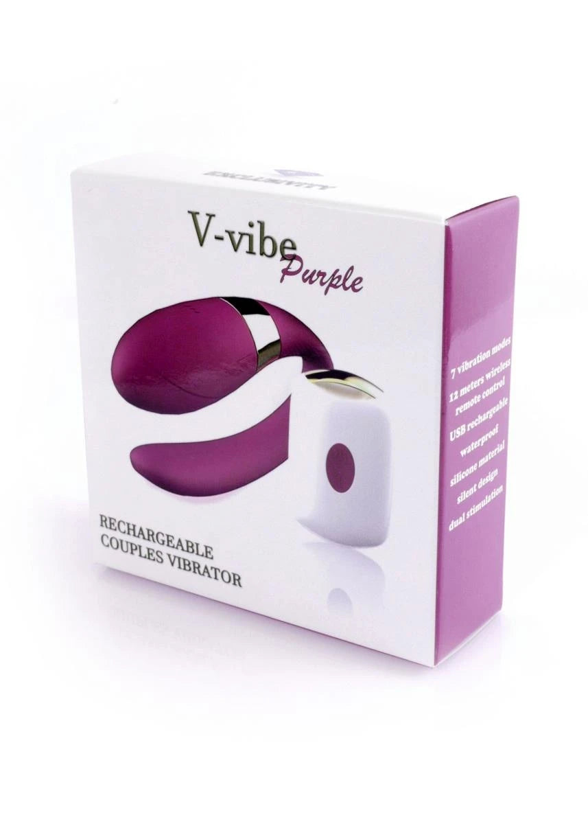 Stymulator-V-Vibe Purple USB 7 Function / Remote Control