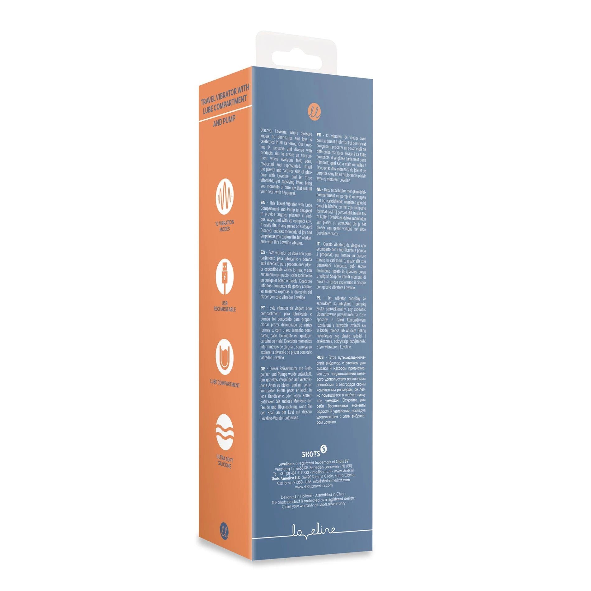 Vibromasseur de voyage avec compartiment lubrifiant et pompe