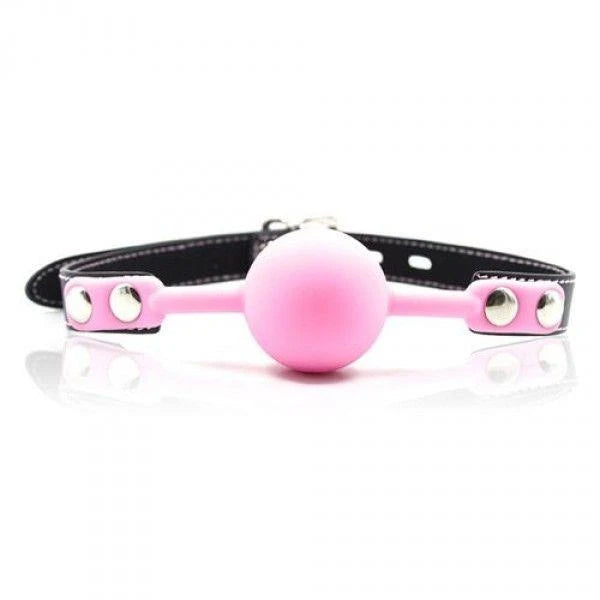 Bâillon-boule Knebel + bloc (rose)