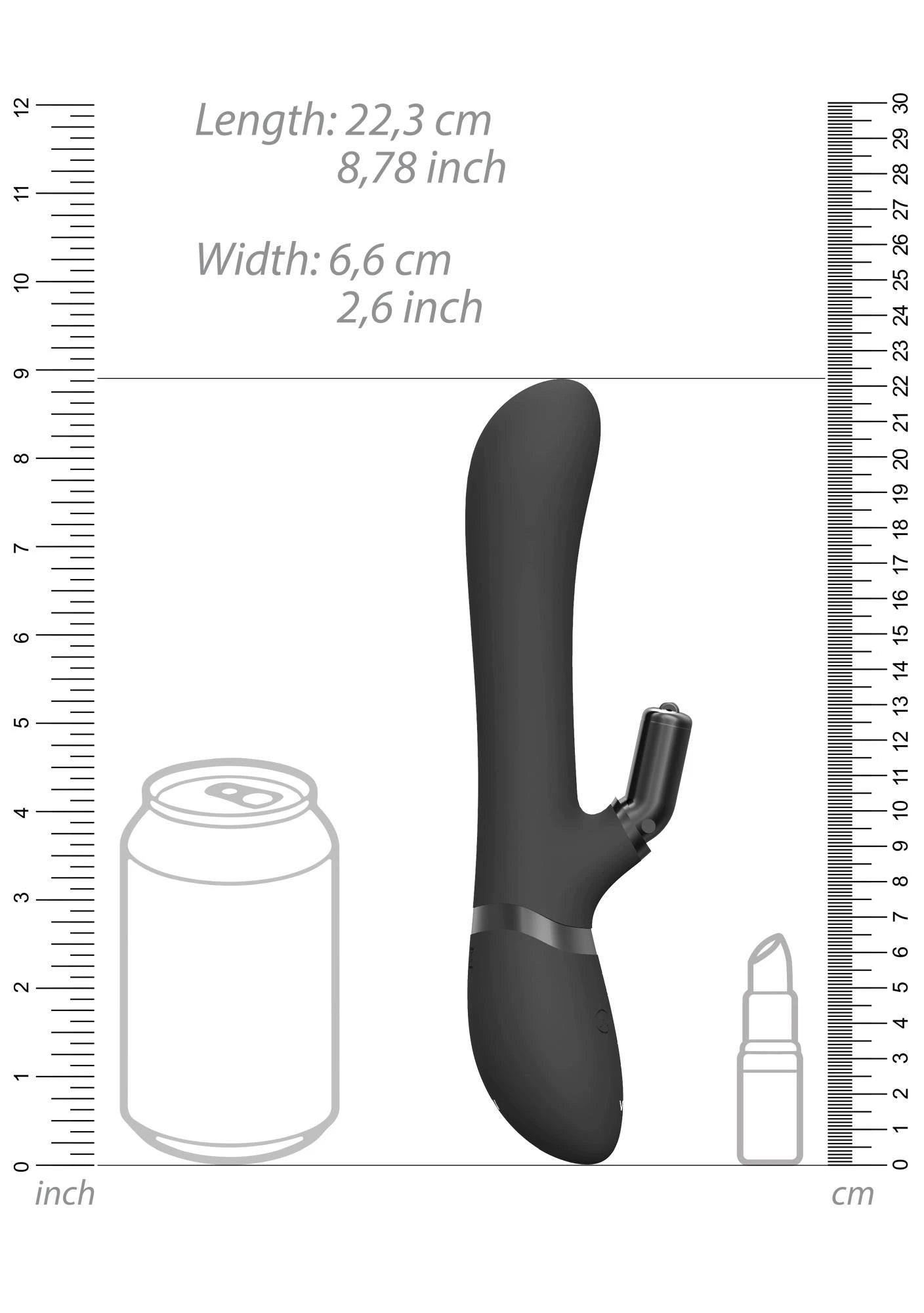 Chou - G-Spot Rabbit  Clitoral Stimulator - Black