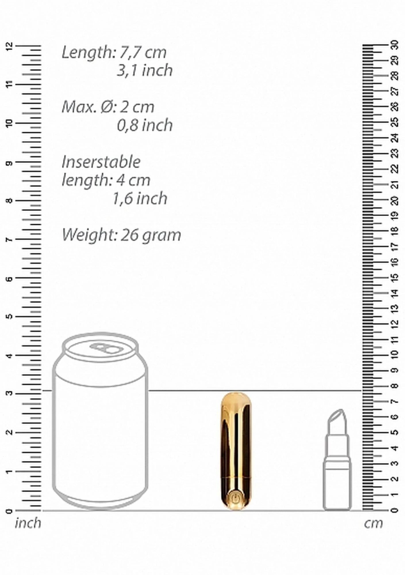 Balle vibrante rechargeable 10 vitesses - Or