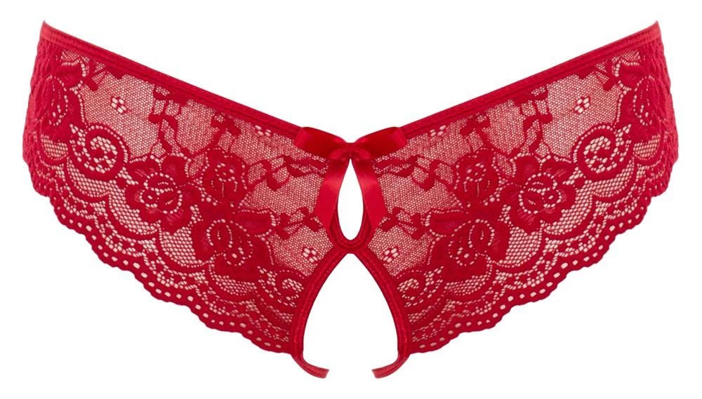Lace Crotchless Briefs M