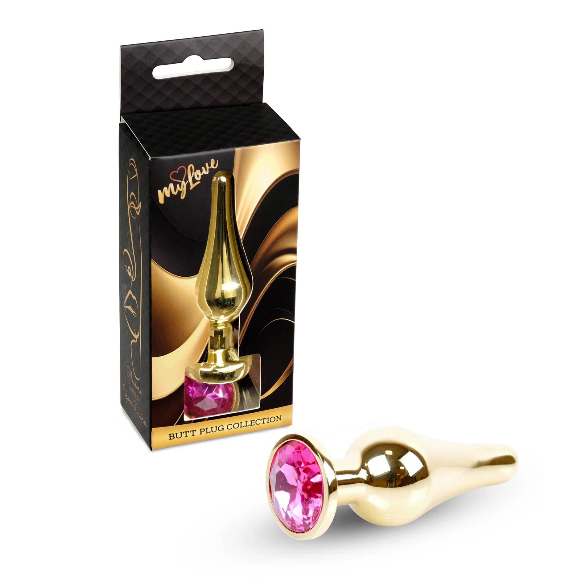 MyLove Toys - Bijoux BUTT PLUG Doré - Rose