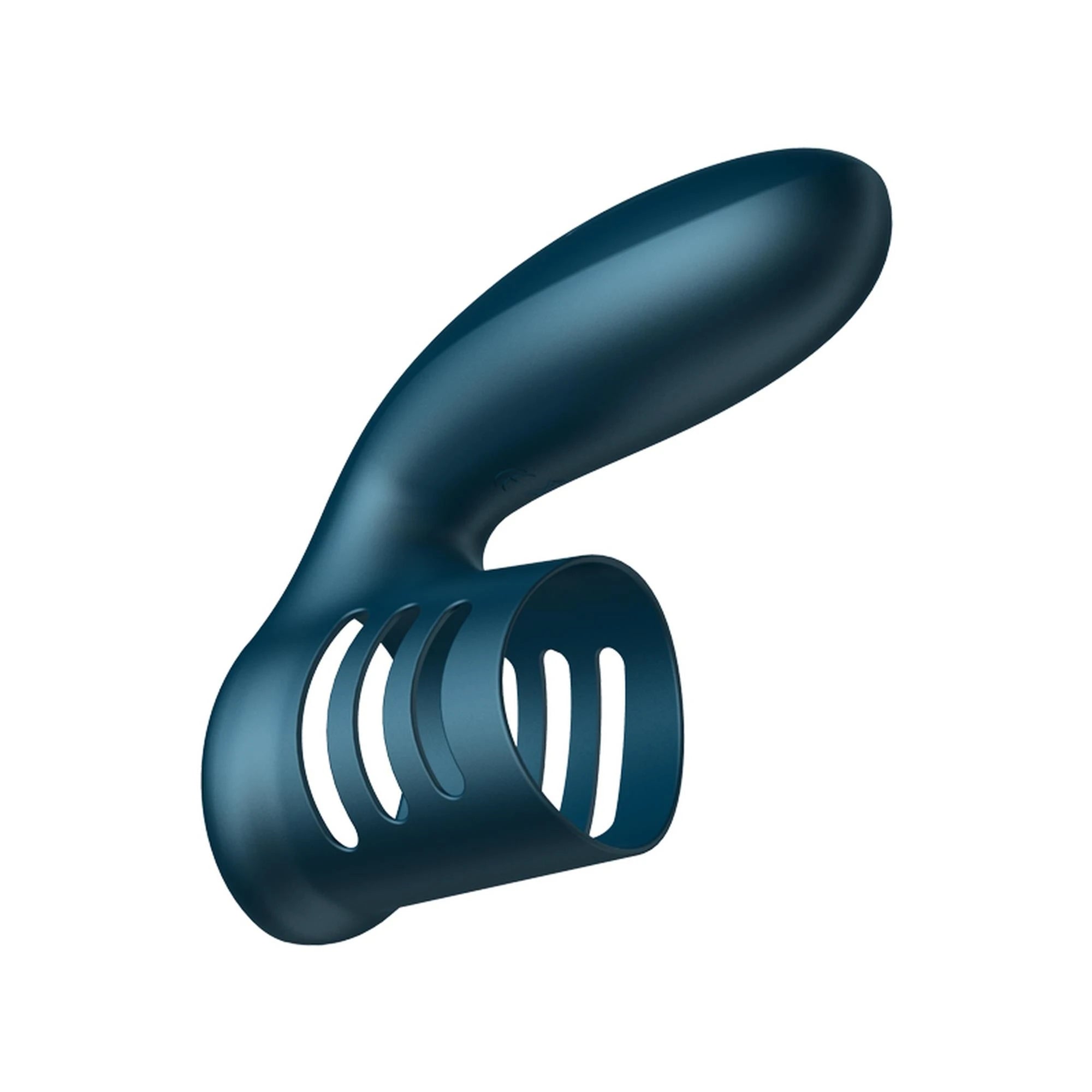 Vibromasseur-Anneau en silicone bleu USB 7 fonctions