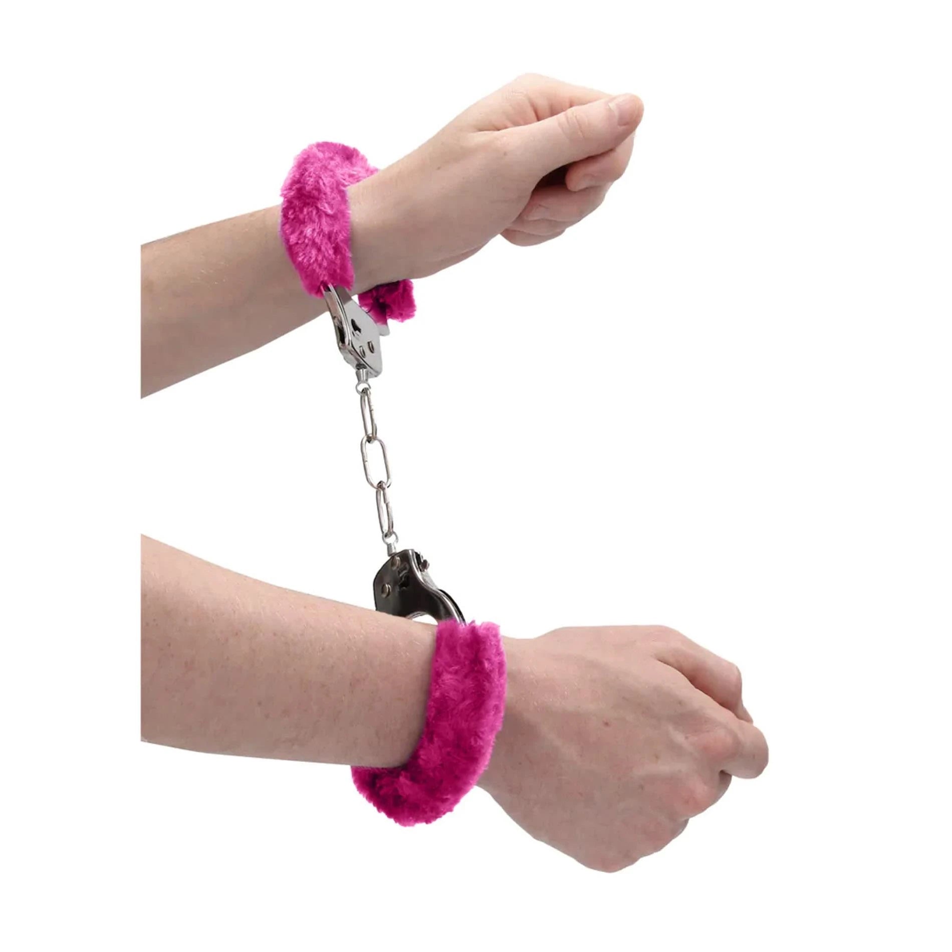 Menottes de plaisir, rose fourrure