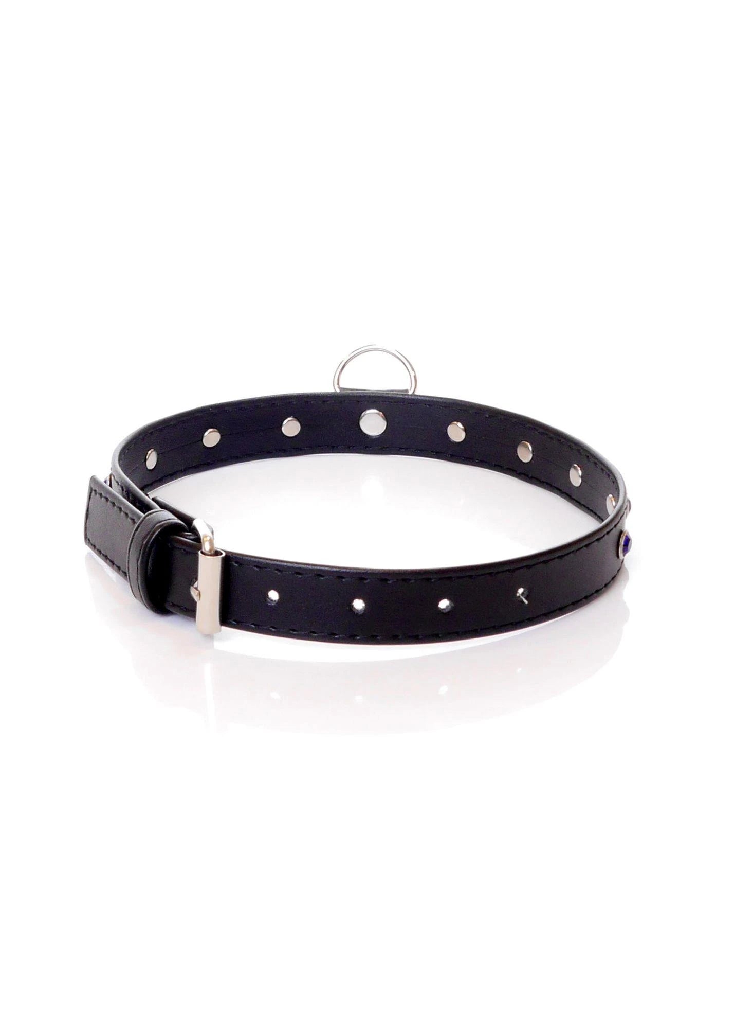 Collier fétiche B - Collier de série - Cristal bleu marine 2 cm