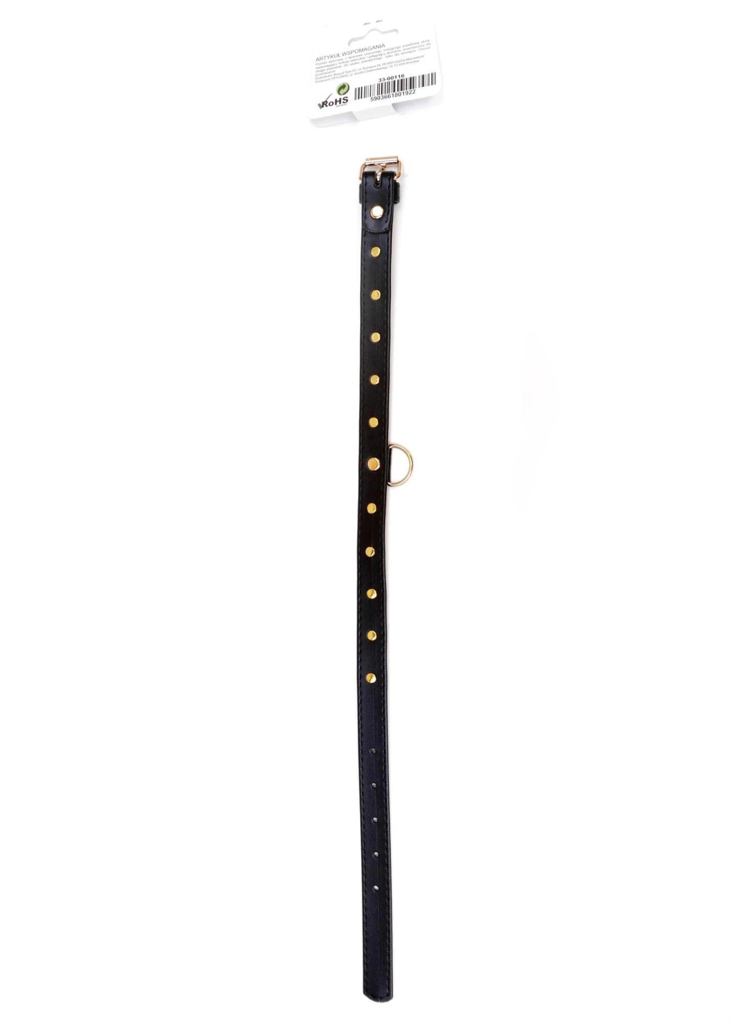 Fetish B - Série - Collier 2 cm cristal doré