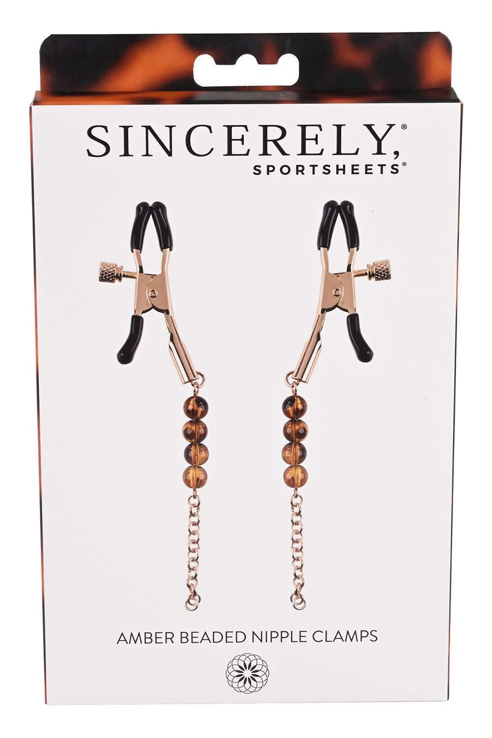 SPORTSHEETS AMBER BEADED NIPPLE CLAMPS