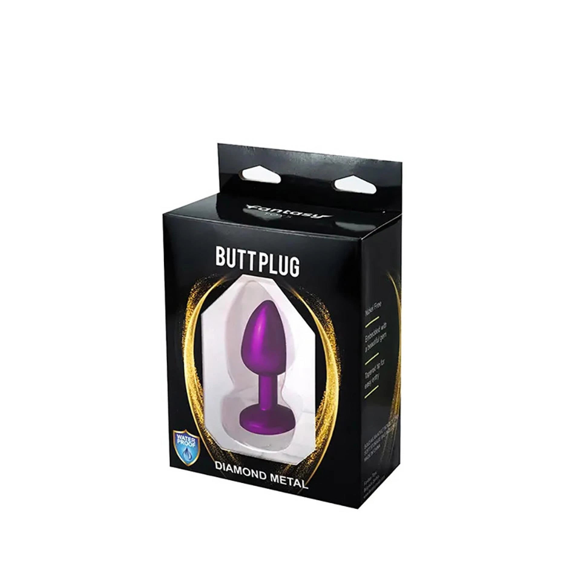 Plug Anal Violet avec Diamant Blanc