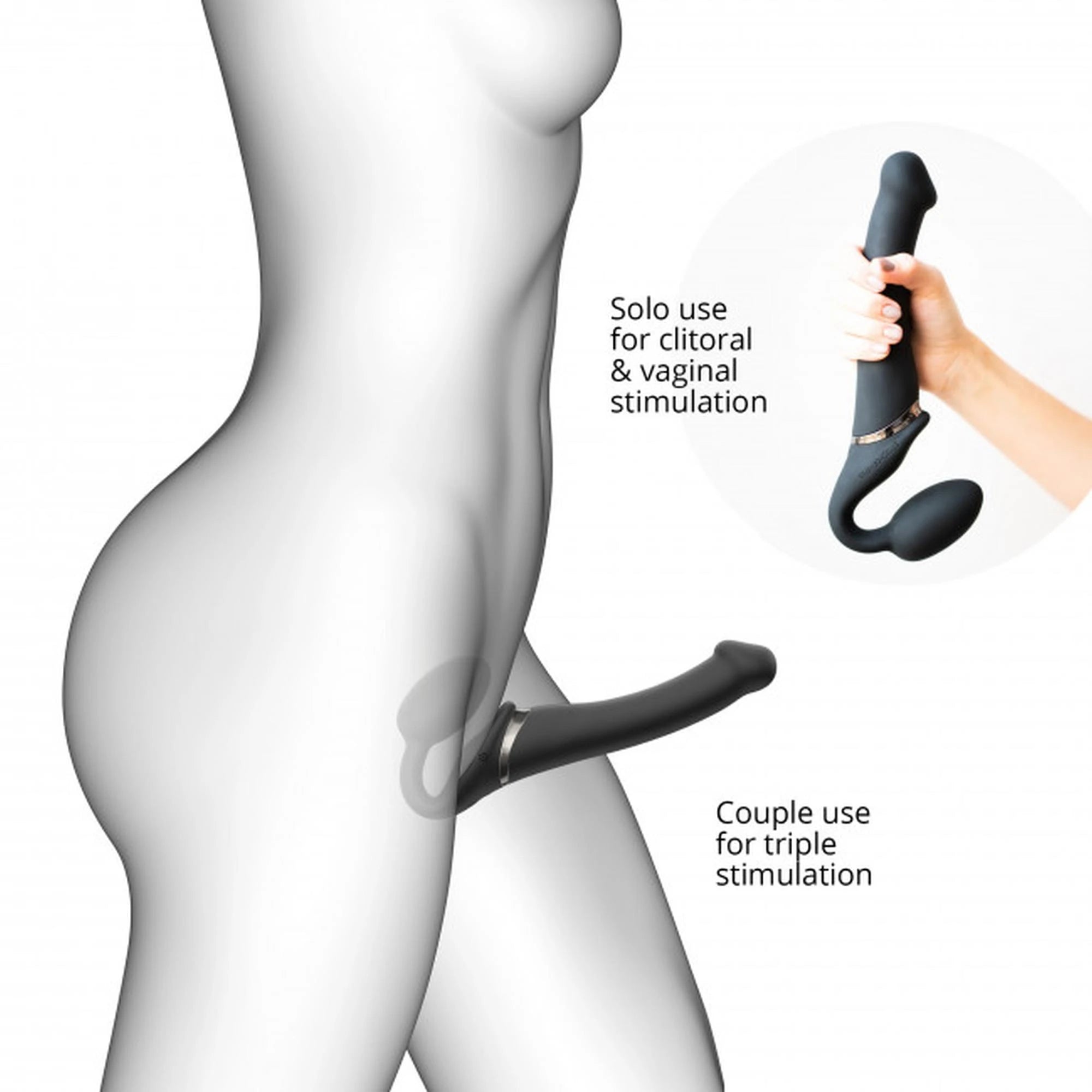 Vibrating Bendable Strap-On