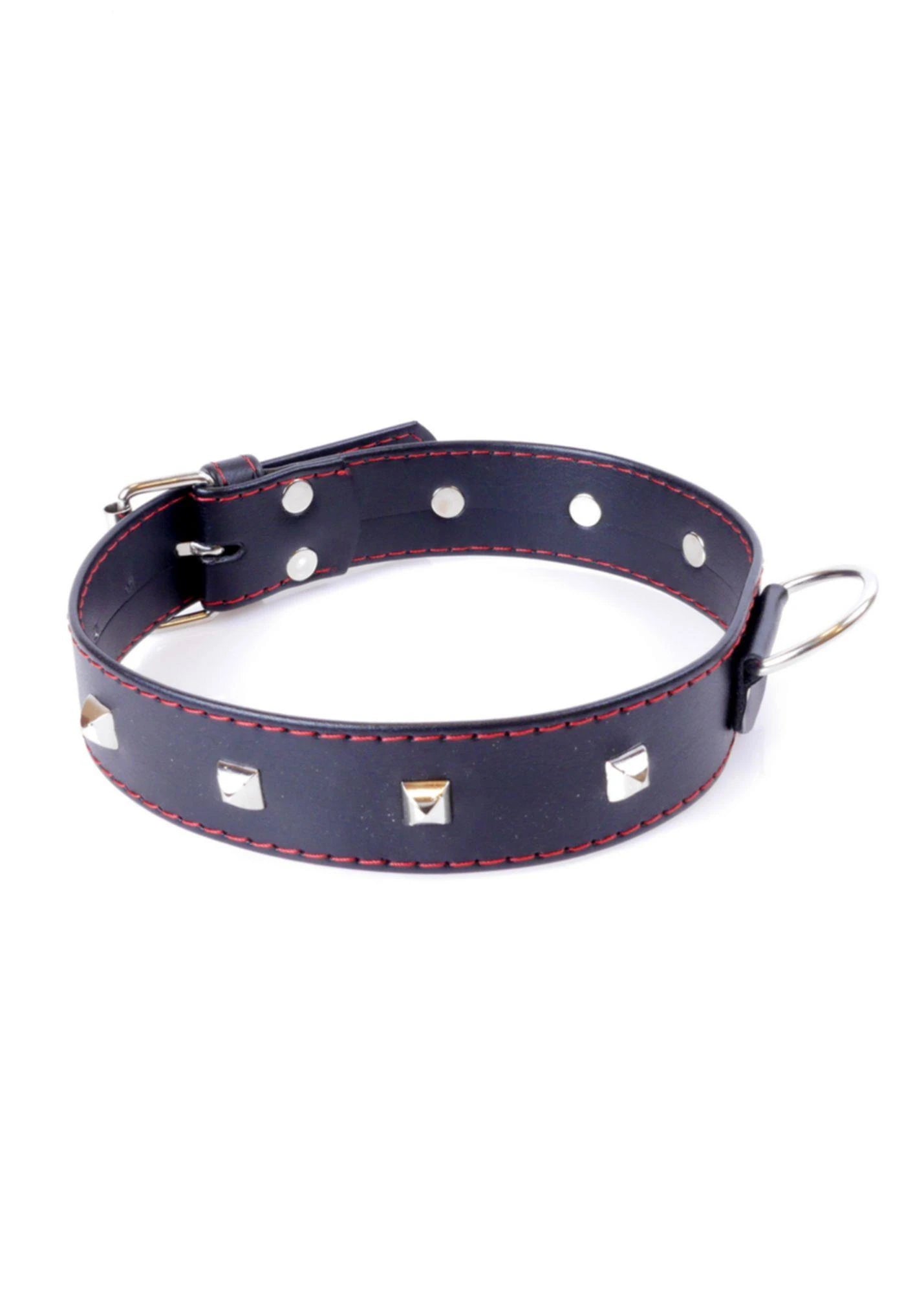 Fetish B - Series Studded Collar 3 cm Red Line