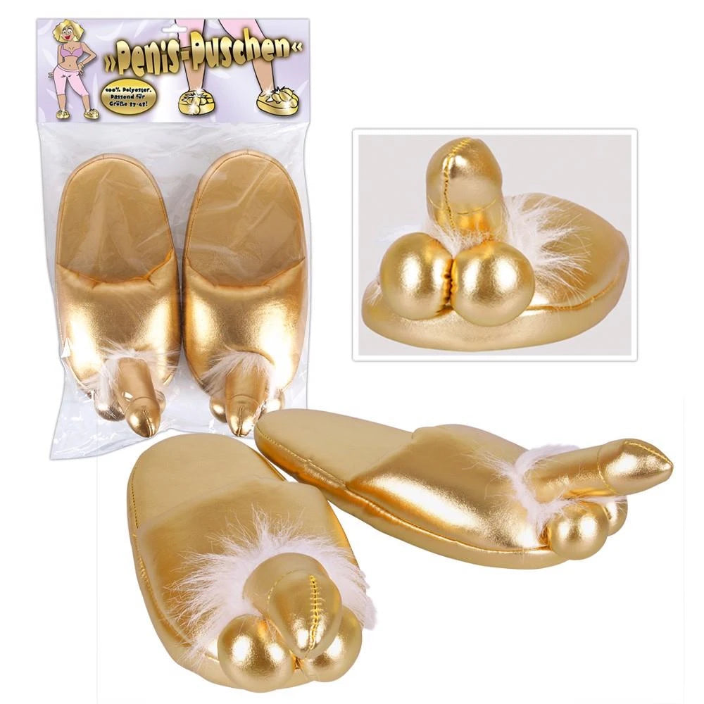 Pantoufles Pénis Or