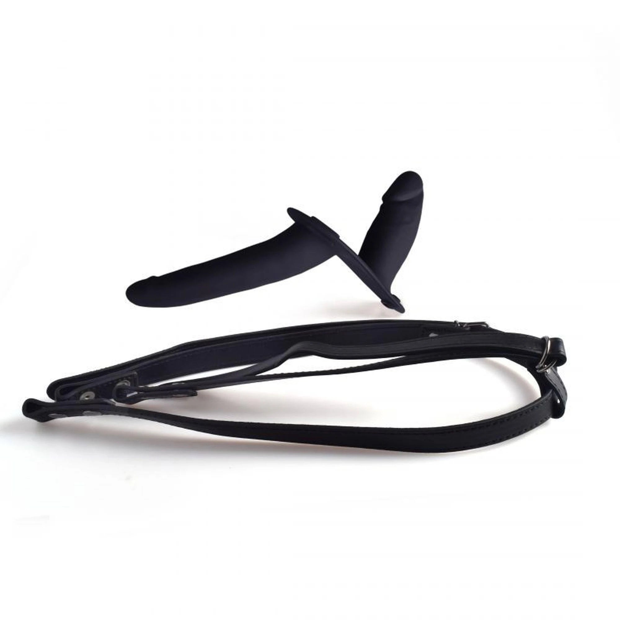 Double-ended strap-on dildo, black