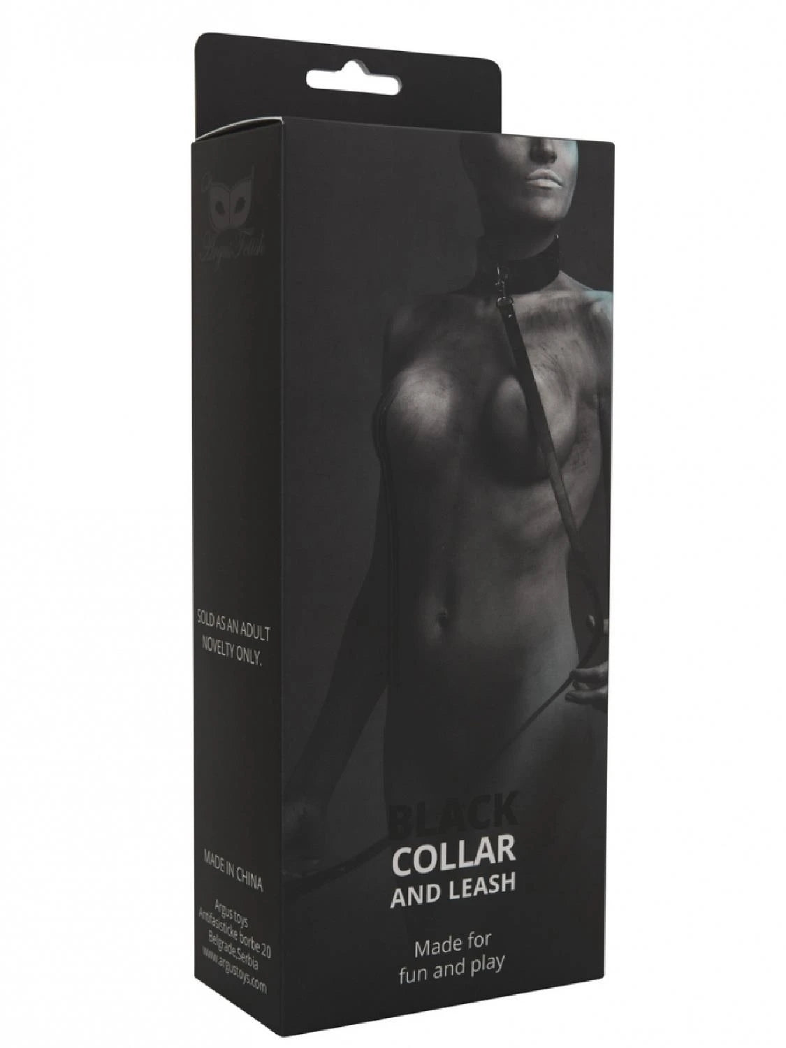 Collier et laisse noirs