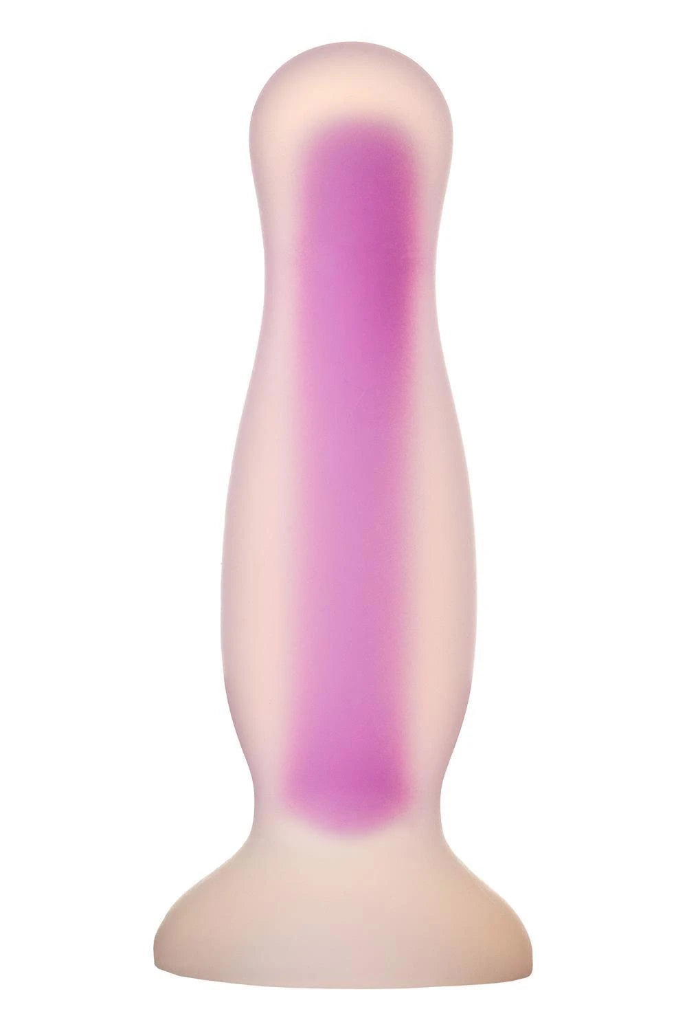 PLUG VIBRANT EN SILICONE SOUPLE LUMINESCENT DANS LE NOIR MOYEN VIOLET
